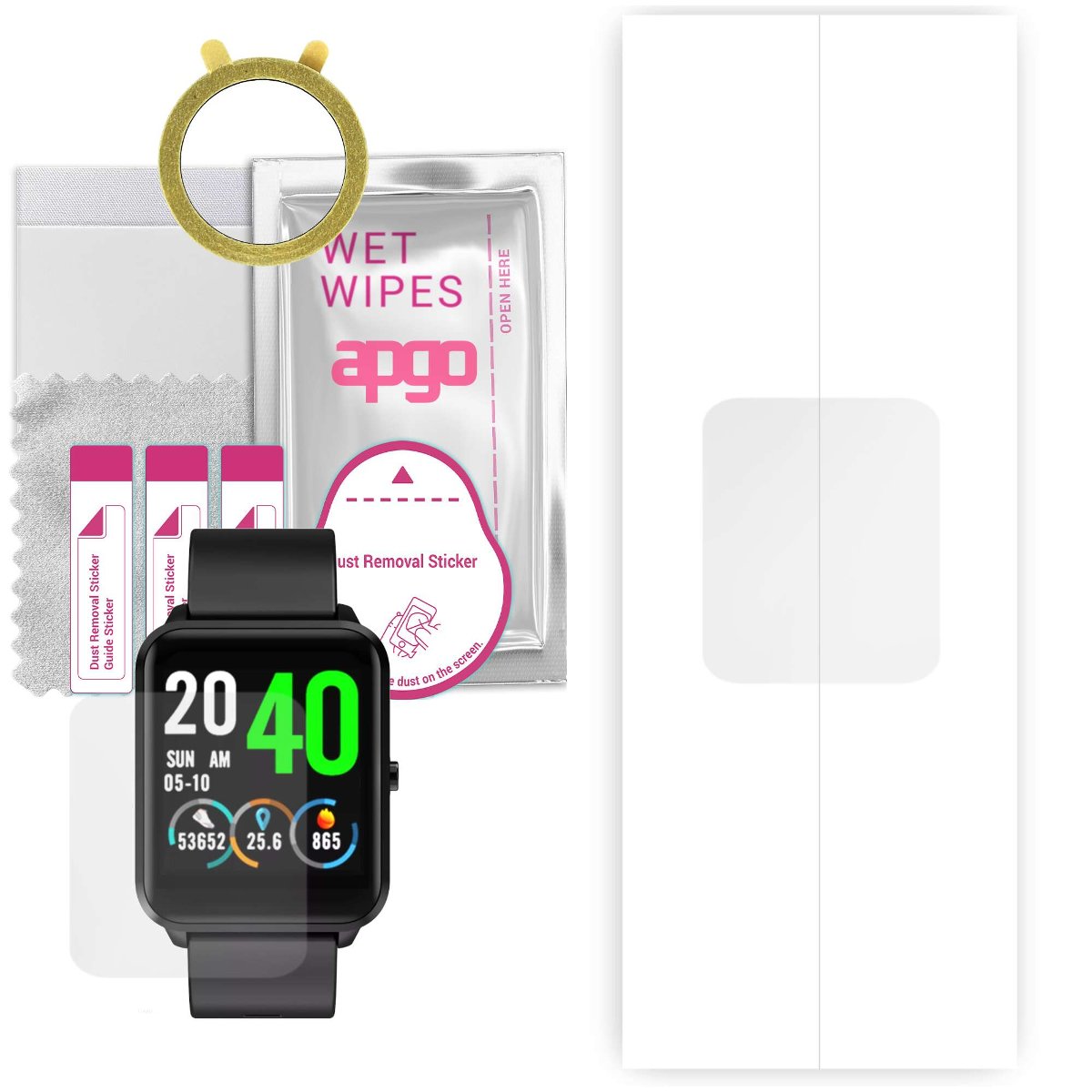 1x Folia hydrożelowa do Bemi Kix - apgo Smartwatch Hydrogel Protection Ochrona na ekran smartwatcha