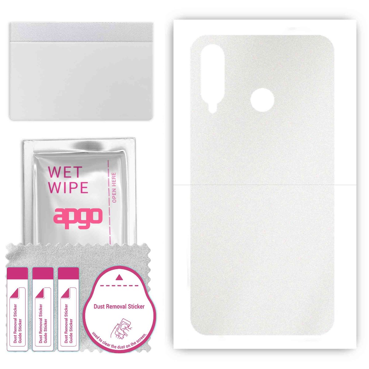 Folia naklejka skórka strukturalna na TYŁ do Huawei P30 lite New Edition -  Matowa Przezroczysta Winylowa - apgo SKINS