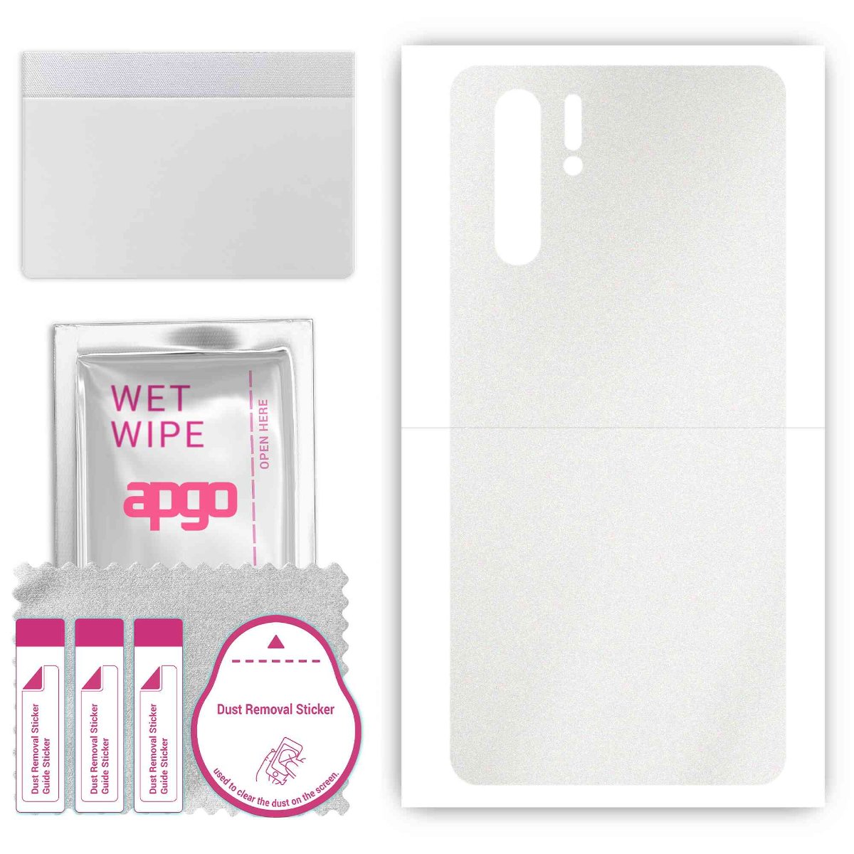 Folia naklejka skórka strukturalna na TYŁ do Huawei P30 Pro -  Matowa Przezroczysta Winylowa - apgo SKINS