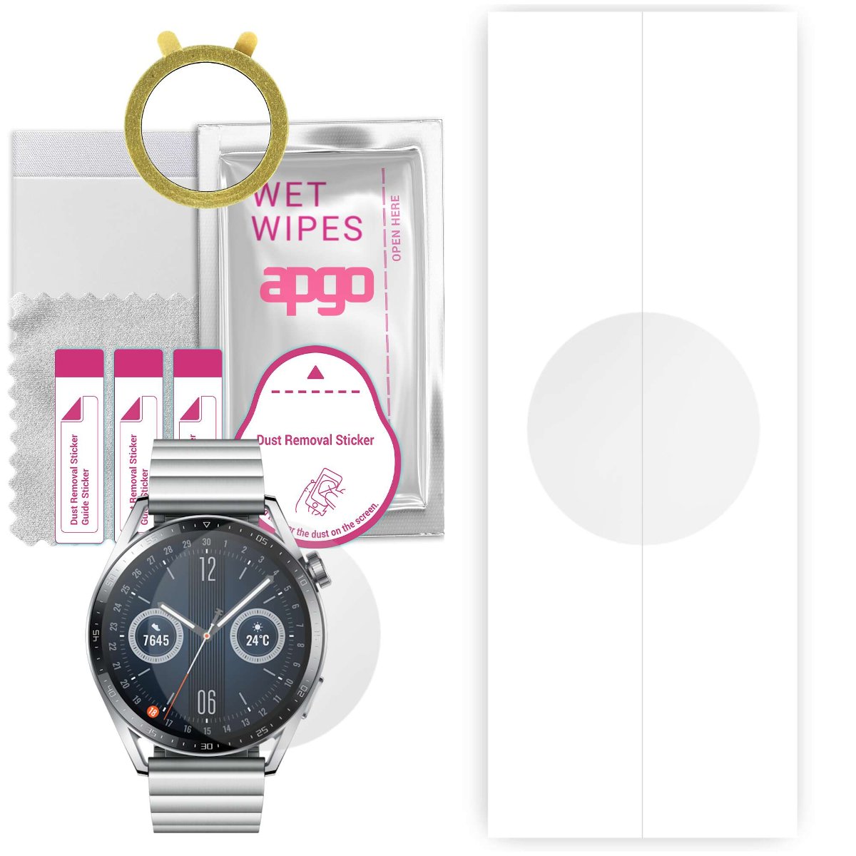 1x Folia hydrożelowa do Huawei Watch 3 Elite - apgo Smartwatch Hydrogel Protection Ochrona na ekran smartwatcha