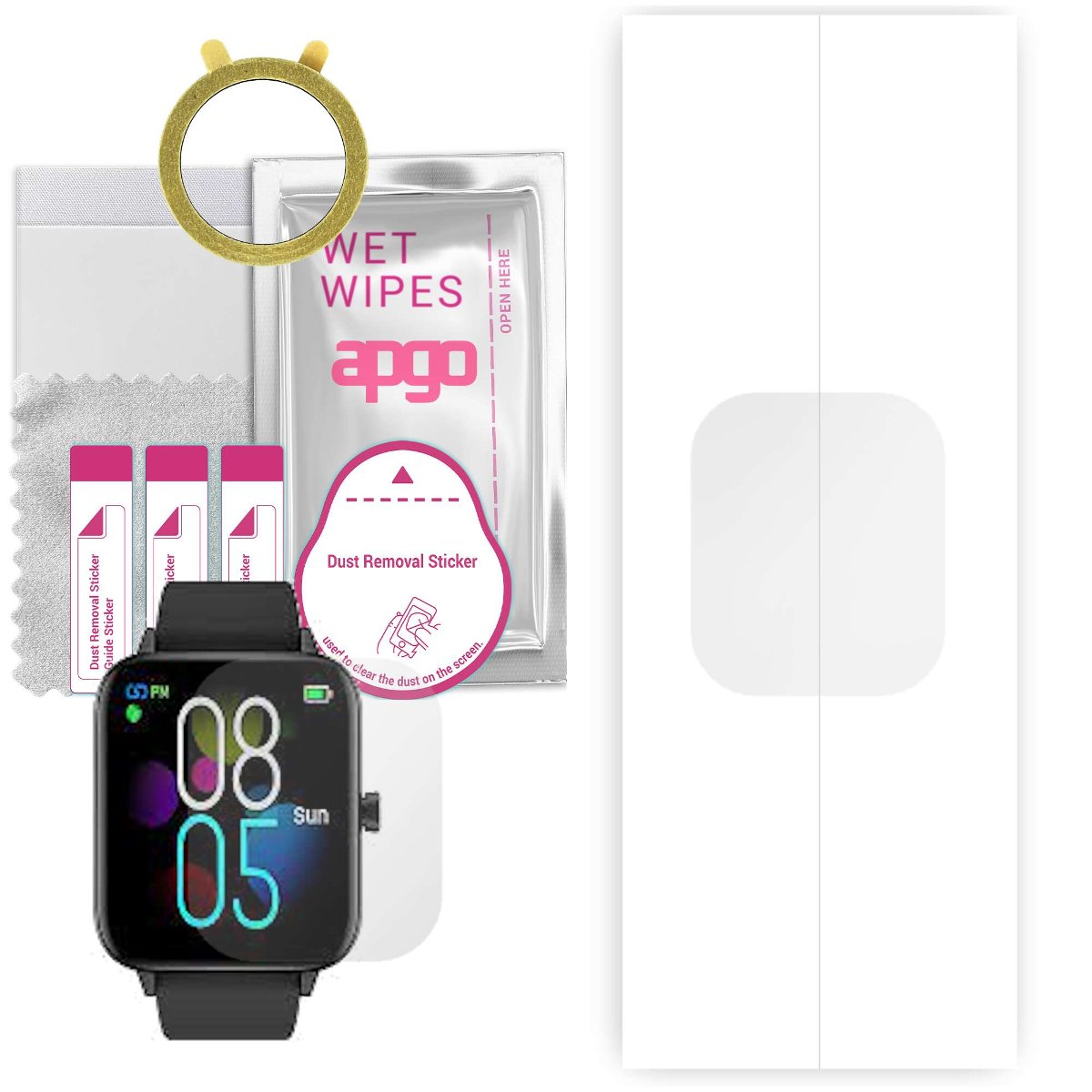 1x Folia hydrożelowa do Cubot C7 - apgo Smartwatch Hydrogel Protection Ochrona na ekran smartwatcha