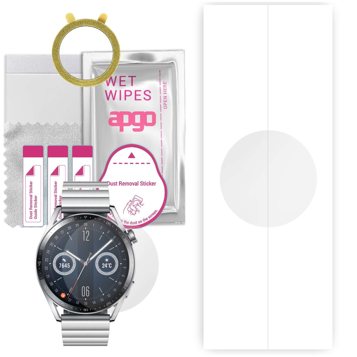 1x Folia hydrożelowa do Huawei Watch GT 3 46mm Elite - apgo Smartwatch Hydrogel Protection Ochrona na ekran smartwatcha
