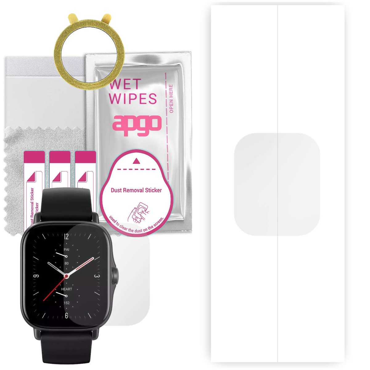 1x Folia hydrożelowa do Amazfit GTS 2e - apgo Smartwatch Hydrogel Protection Ochrona na ekran smartwatcha