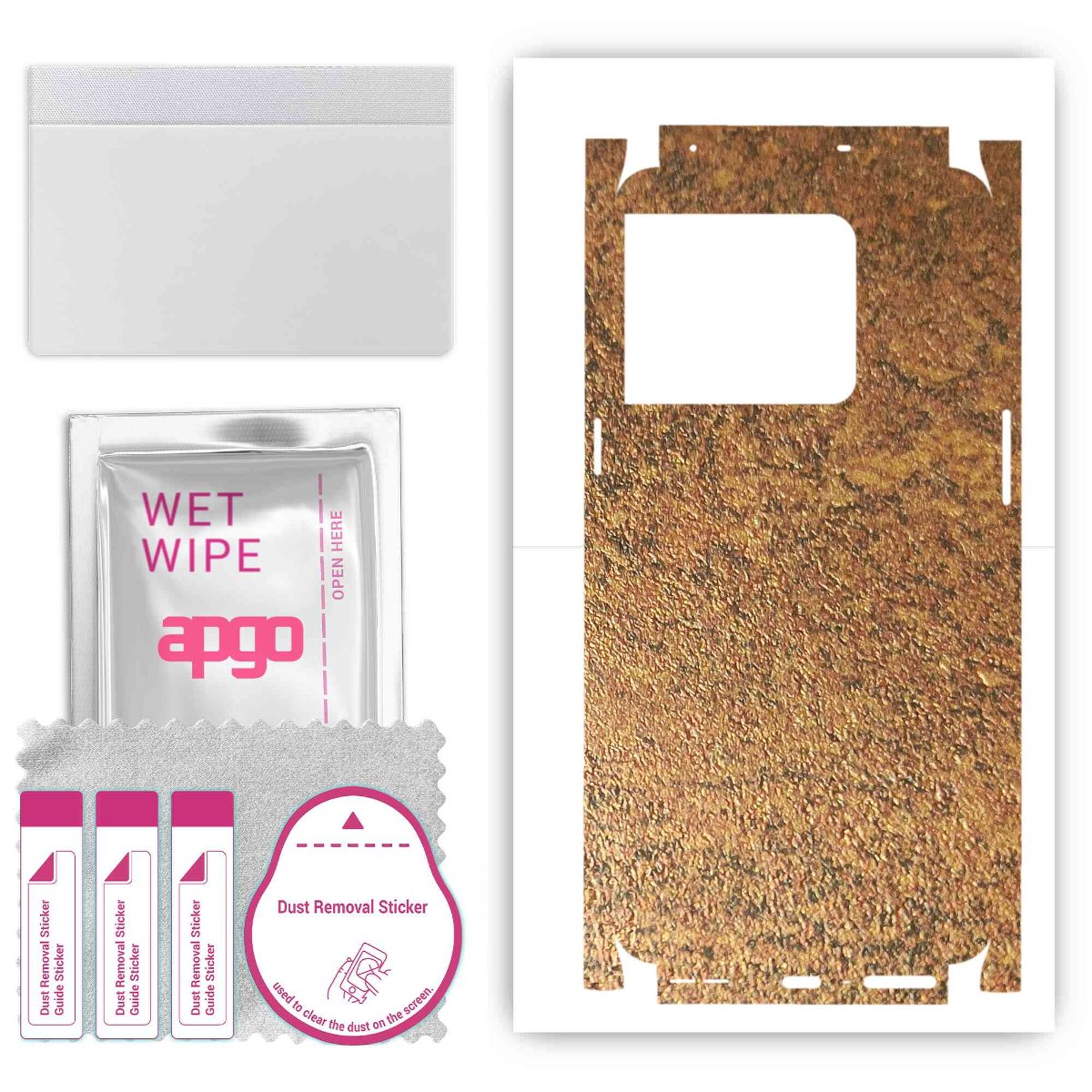 Folia naklejka skórka strukturalna na TYŁ+BOKI do OnePlus 10T -  Zardzewiała Miedź - apgo SKINS