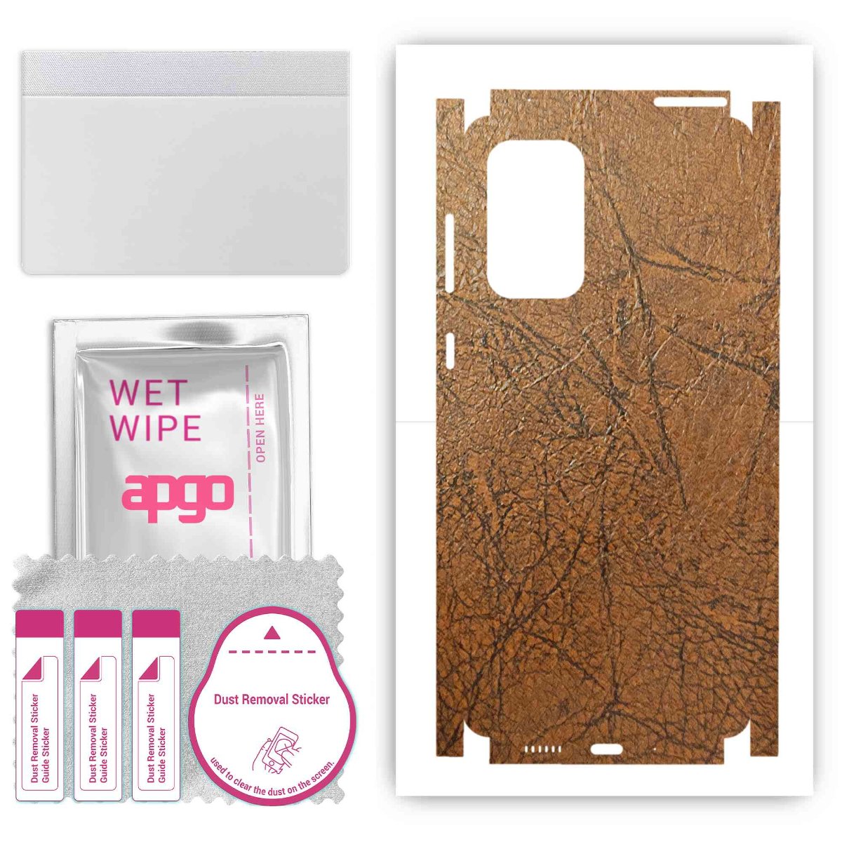 Folia naklejka skórka strukturalna na TYŁ+BOKI do Samsung Galaxy A73 -  Skóra Vintage - apgo SKINS