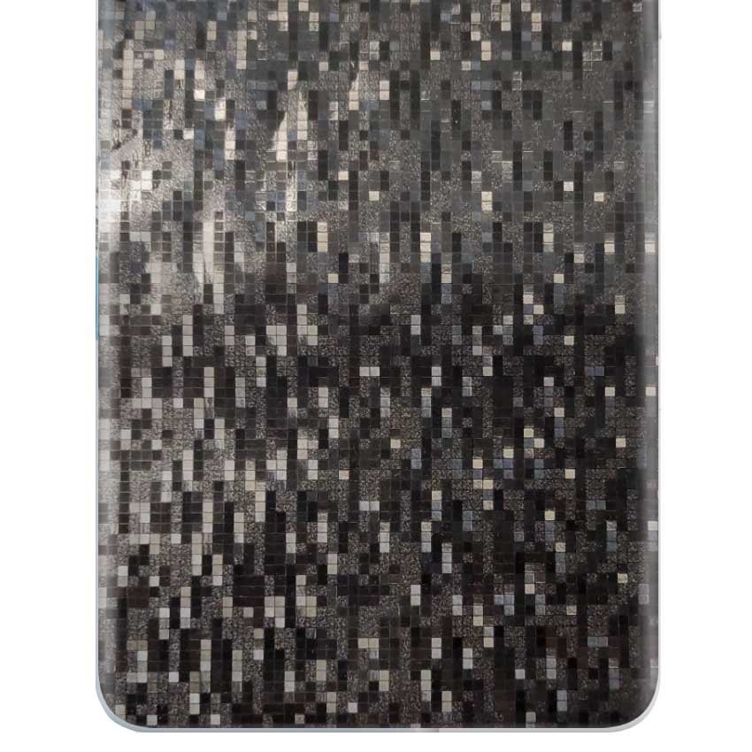 Folia naklejka skórka strukturalna na TYŁ+BOKI do Samsung Galaxy A2 Core -  Carbon Pixel Czarny - apgo SKINS