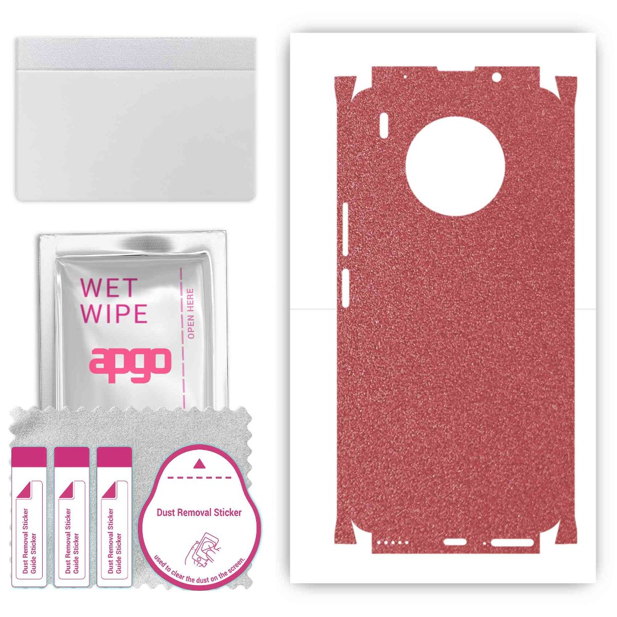 Folia naklejka skórka strukturalna na TYŁ+BOKI do Honor 50 LITE -  Różowy Pastel Matowy Chropowaty Baranek - apgo SKINS