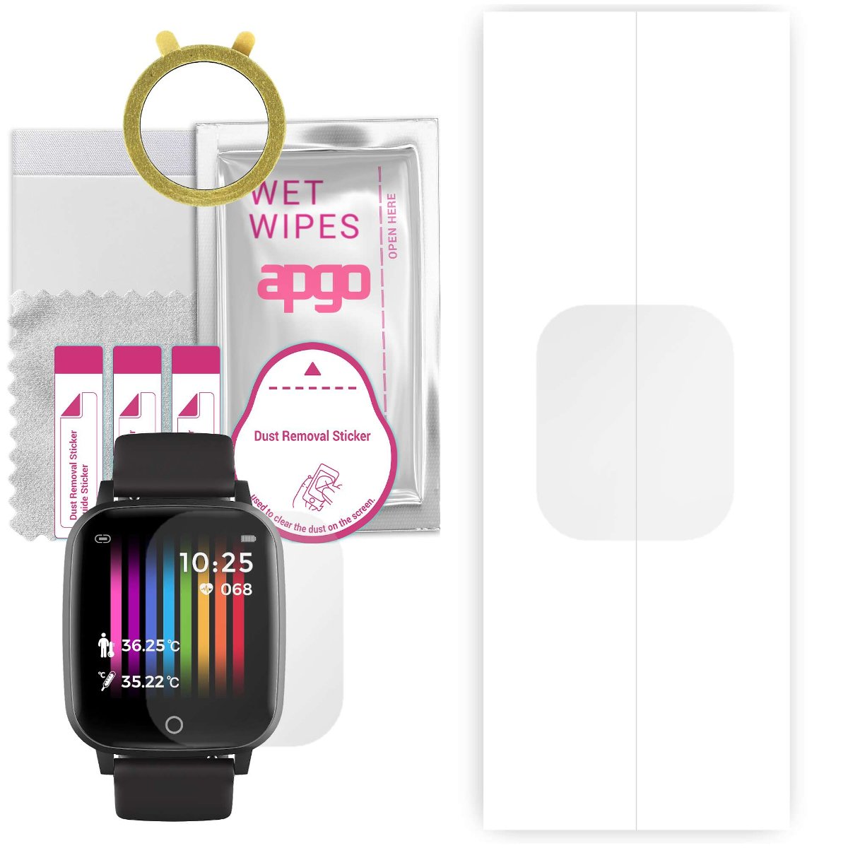 1x Folia hydrożelowa do Bemi TER - apgo Smartwatch Hydrogel Protection Ochrona na ekran smartwatcha