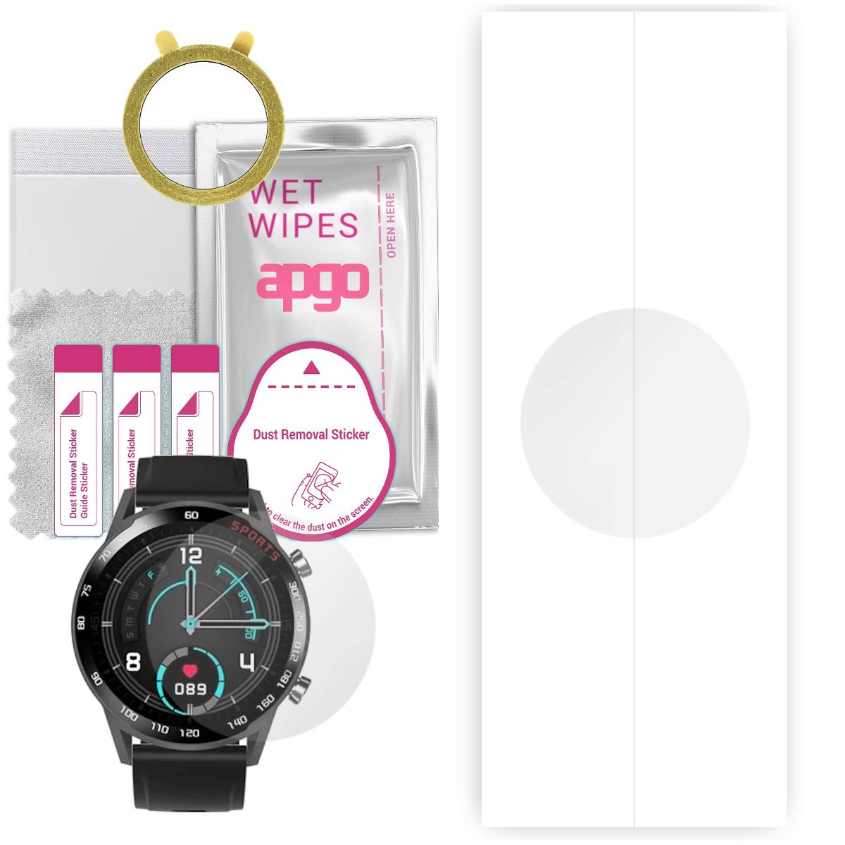 1x Folia hydrożelowa do Bemi Racer RC1 - apgo Smartwatch Hydrogel Protection Ochrona na ekran smartwatcha
