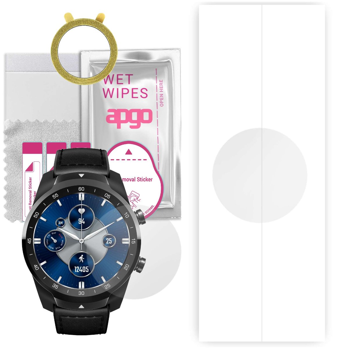 1x Folia hydrożelowa do Mobvoi TicWatch Pro S 2021 - apgo Smartwatch Hydrogel Protection Ochrona na ekran smartwatcha