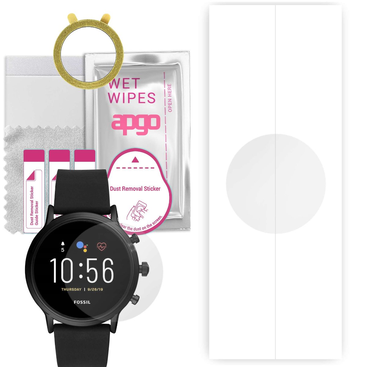 1x Folia hydrożelowa do Fossil FTW4025 Gen 5 - apgo Smartwatch Hydrogel Protection Ochrona na ekran smartwatcha