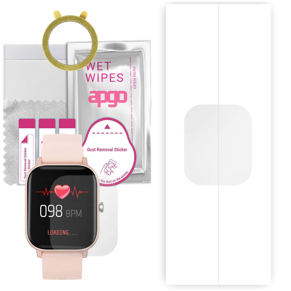 1x Folia hydrożelowa do Maxcom Fit FW35 Aurum - apgo Smartwatch Hydrogel Protection Ochrona na ekran smartwatcha