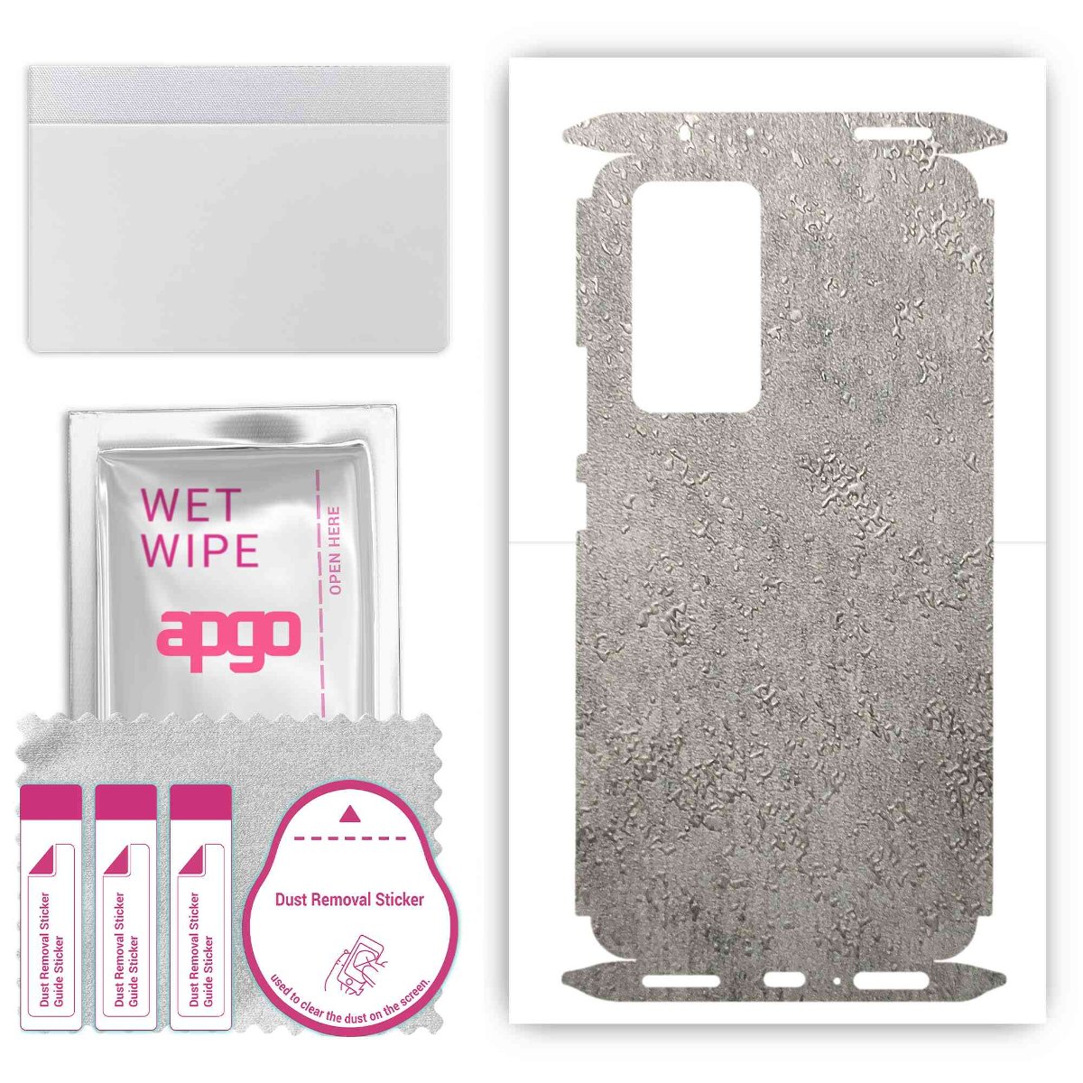 Folia naklejka skórka strukturalna na TYŁ+BOKI do Xiaomi 12 Pro -  Beton - apgo SKINS