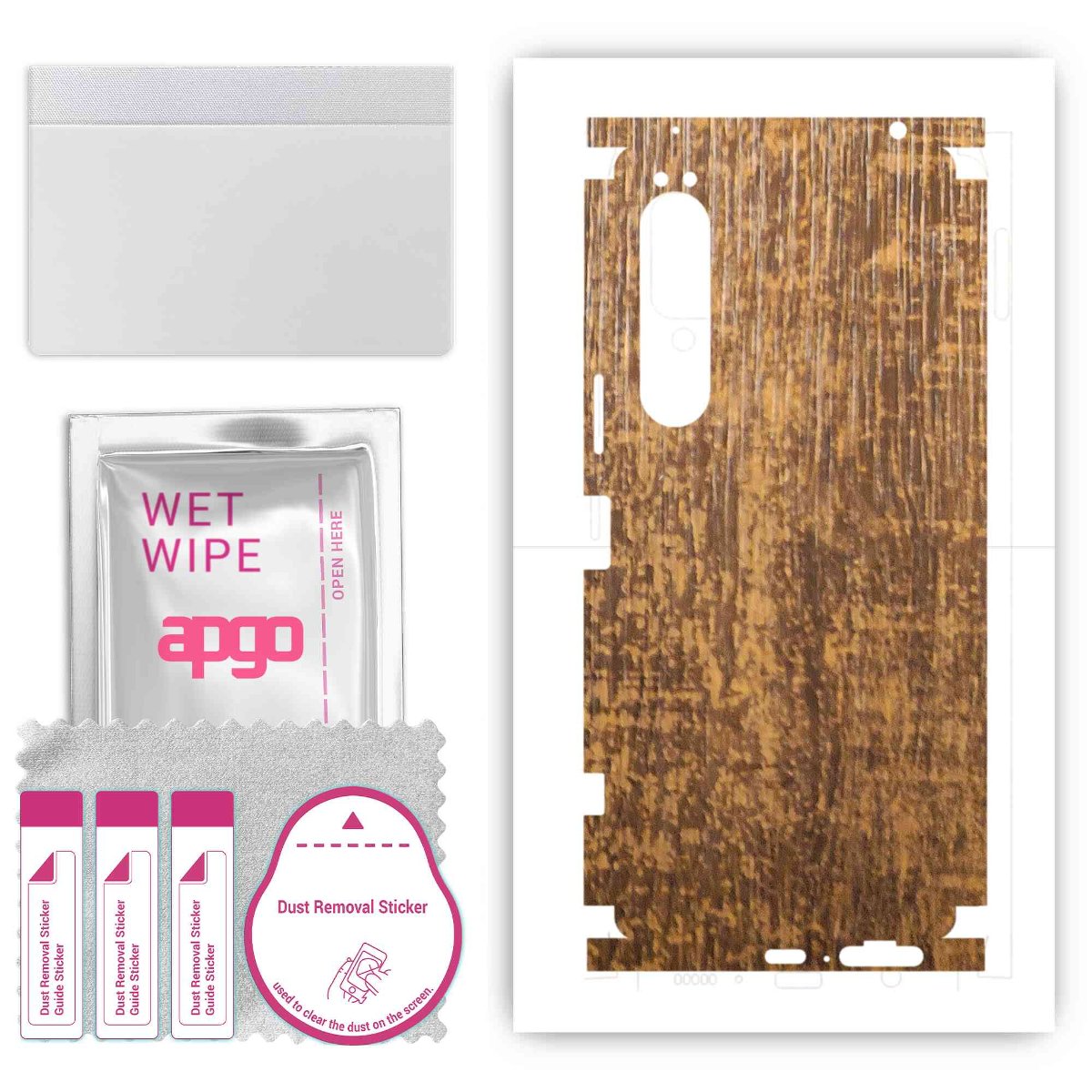 Folia naklejka skórka strukturalna na TYŁ+BOKI do Sony Xperia 1 IV -  Drewno Dąb Stary - apgo SKINS