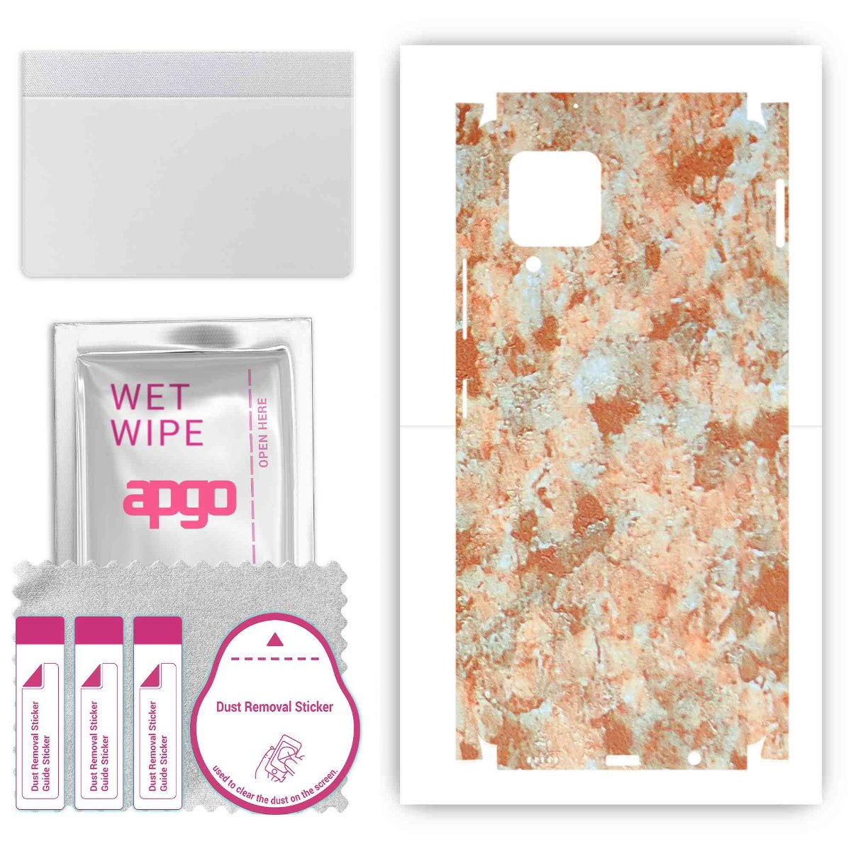 Folia naklejka skórka strukturalna na TYŁ+BOKI do Samsung Galaxy M42 5G -  Kamień Piaskowiec - apgo SKINS