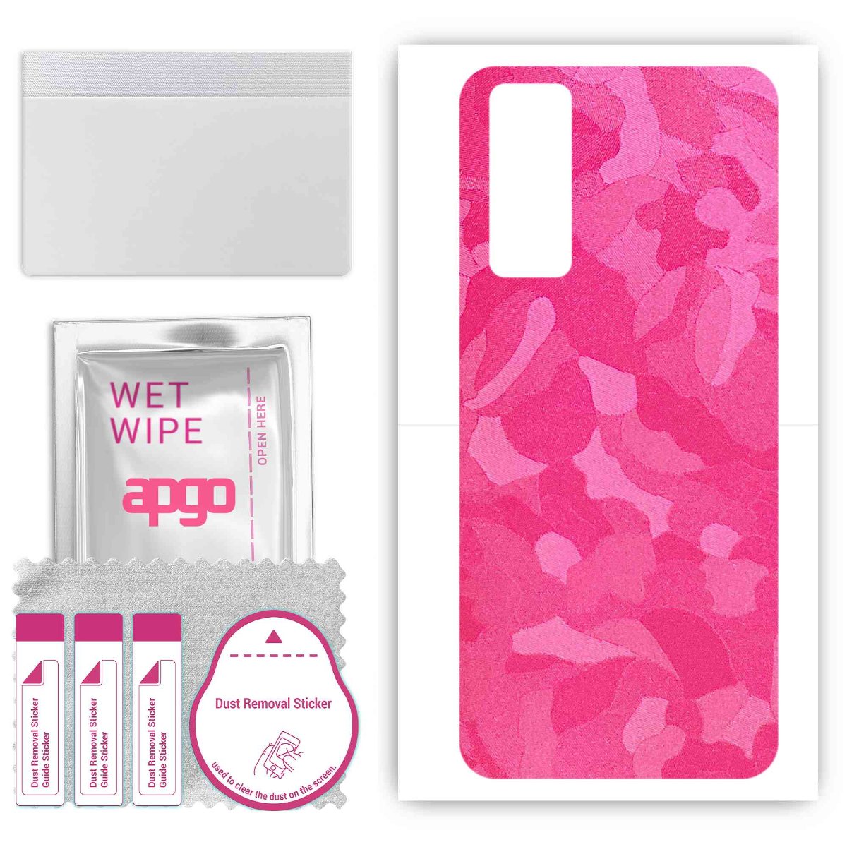 Folia naklejka skórka strukturalna na TYŁ do Vivo Y75s 5G -  Moro | Camo Różowy - apgo SKINS