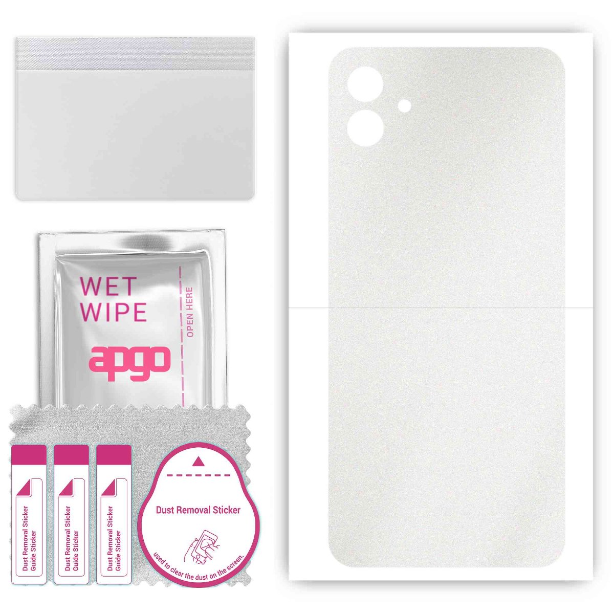 Folia naklejka skórka strukturalna na TYŁ do Samsung Galaxy A04 -  Matowa Przezroczysta Winylowa - apgo SKINS