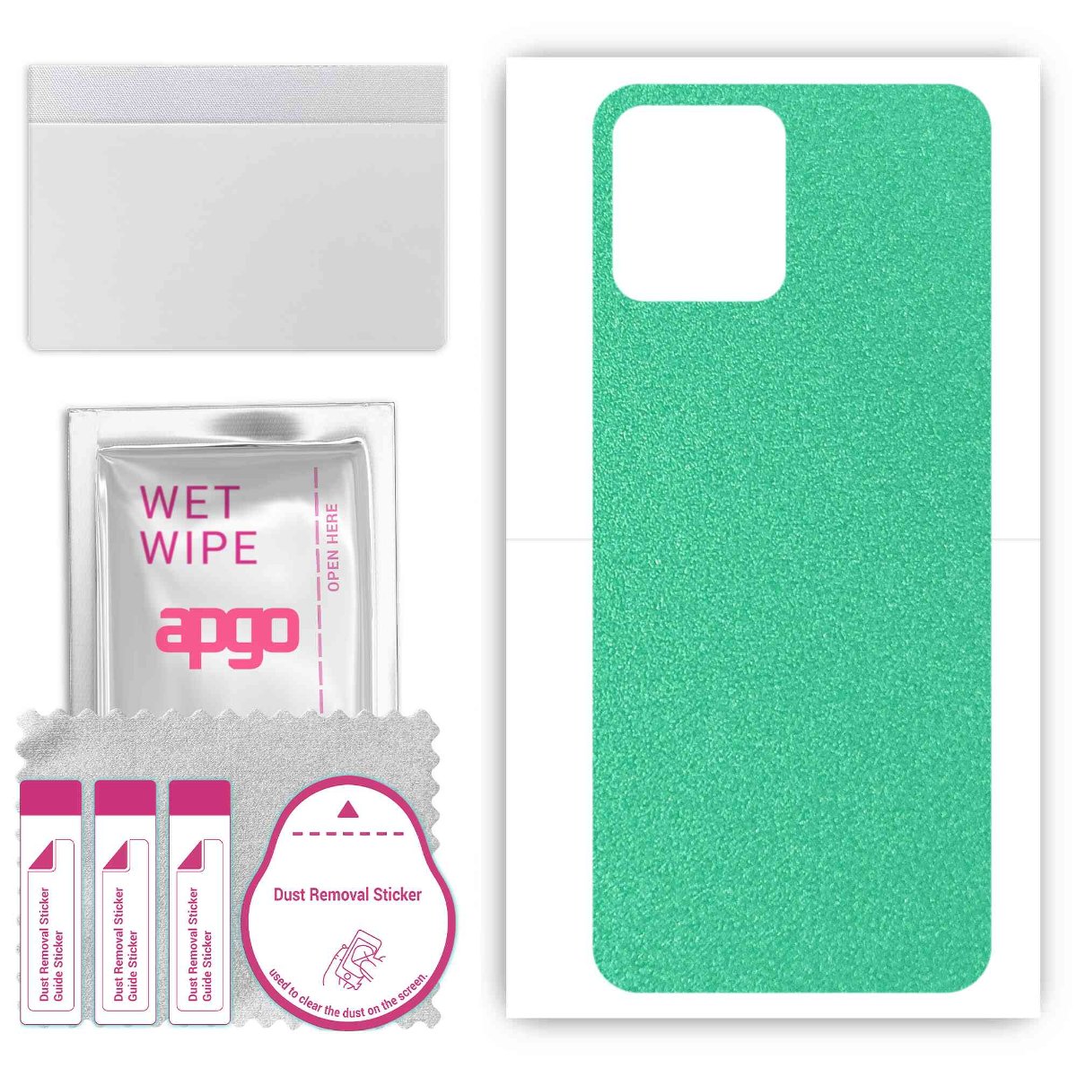 Folia naklejka skórka strukturalna na TYŁ do T-Mobile T Phone 5G -  Seledynowy Pastel Matowy Chropowaty Baranek - apgo SKINS