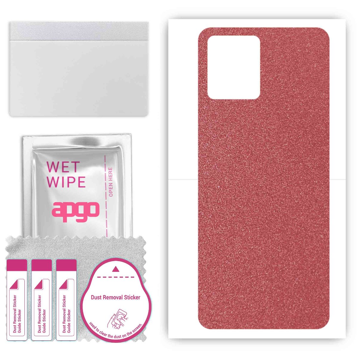 Folia naklejka skórka strukturalna na TYŁ do Motorola Moto G72 Dual Sim -  Różowy Pastel Matowy Chropowaty Baranek - apgo SKINS