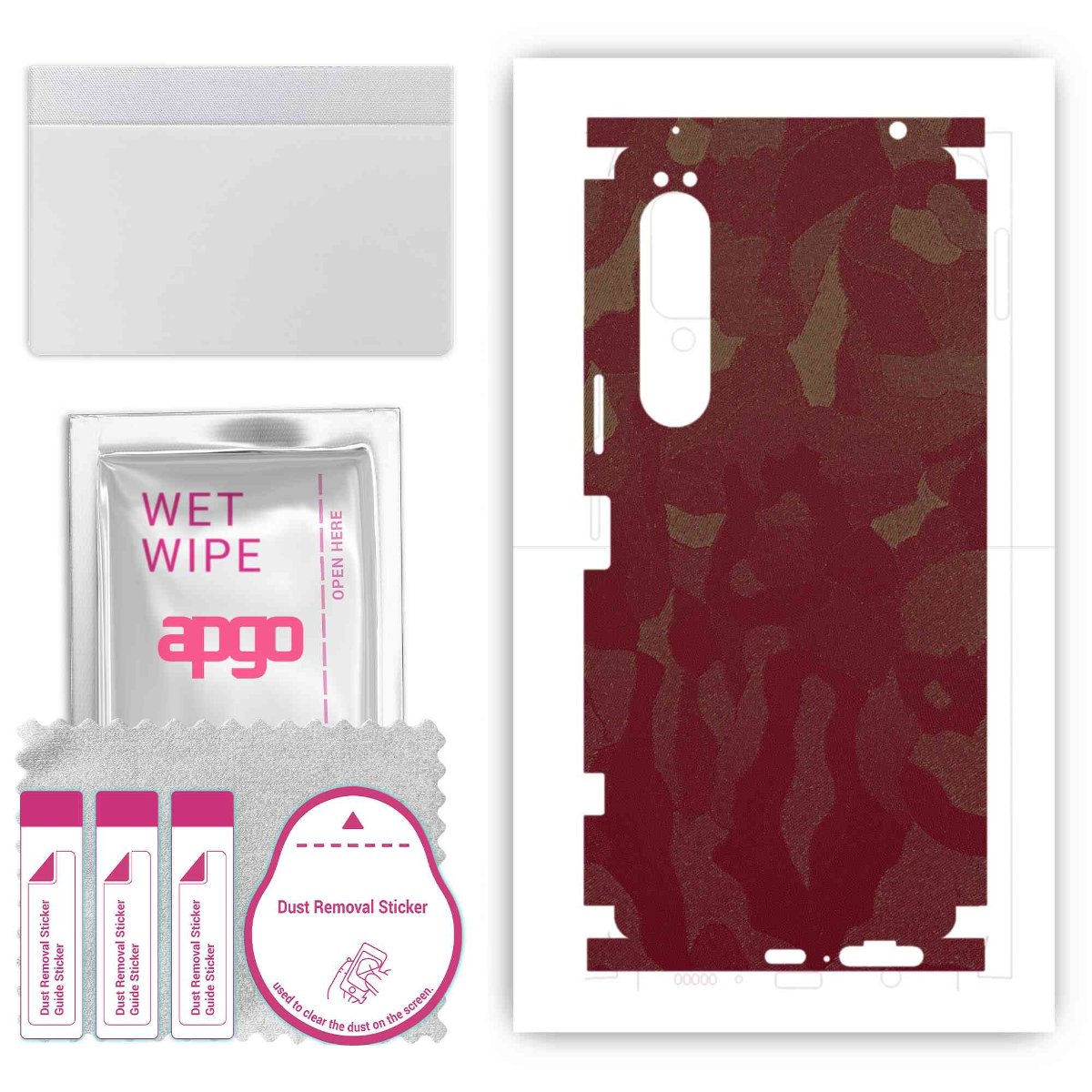 Folia naklejka skórka strukturalna na TYŁ+BOKI do Sony Xperia 1 IV -  Moro | Camo Bordowy - apgo SKINS