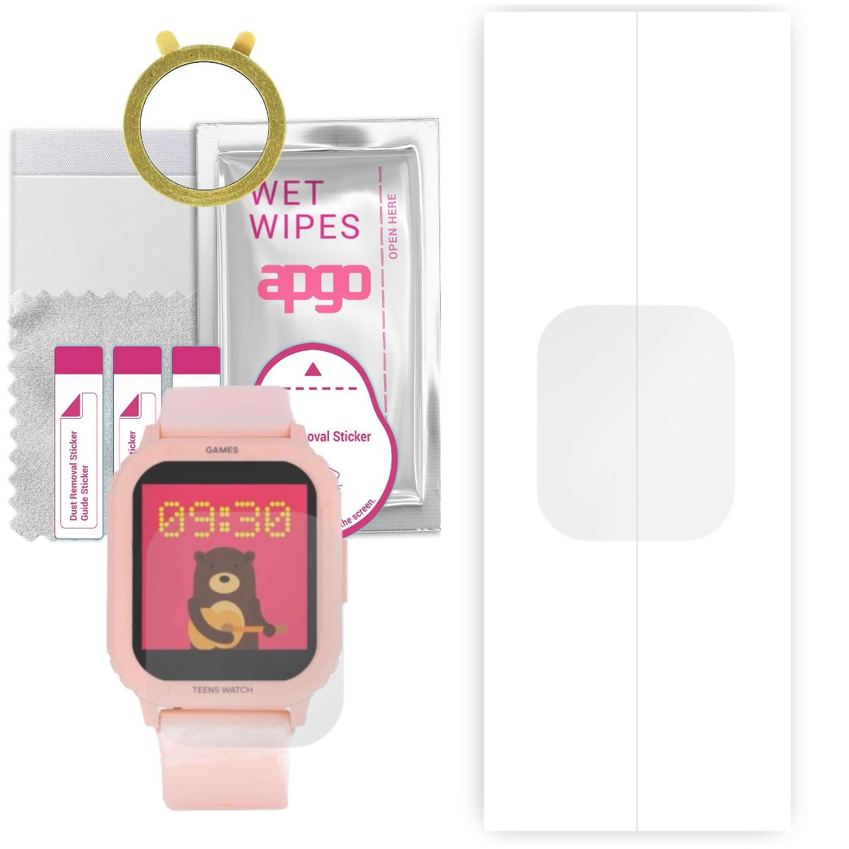 1x Folia hydrożelowa do Vector Smart Kids - apgo Smartwatch Hydrogel Protection Ochrona na ekran smartwatcha