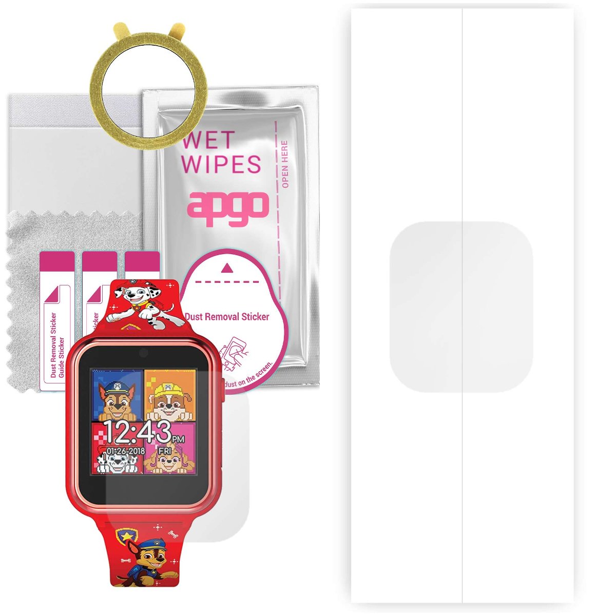 1x Folia hydrożelowa do Accutime PAW4275AZ - apgo Smartwatch Hydrogel Protection Ochrona na ekran smartwatcha