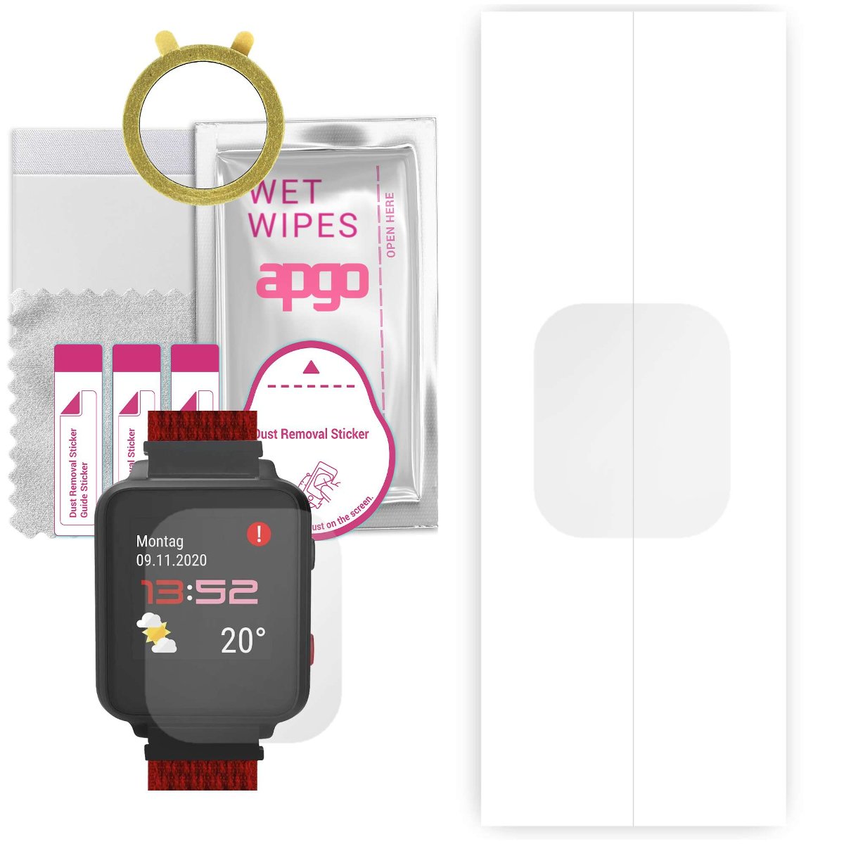 1x Folia hydrożelowa do Anio 5 kids swdsm40 - apgo Smartwatch Hydrogel Protection Ochrona na ekran smartwatcha