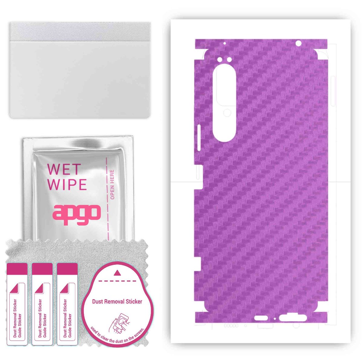 Folia naklejka skórka strukturalna na TYŁ+BOKI do Sony Xperia 1 IV -  Carbon Fioletowy - apgo SKINS