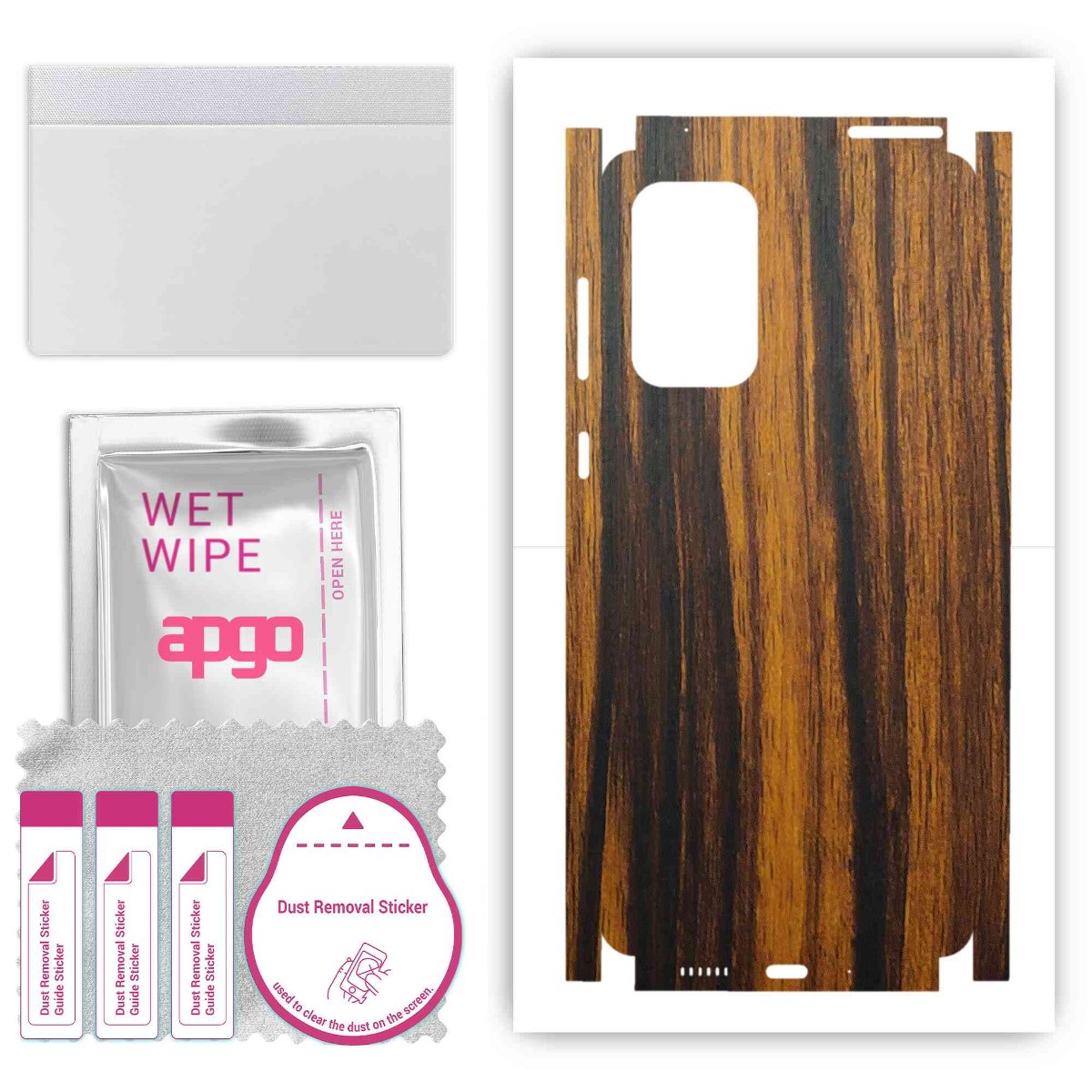 Folia naklejka skórka strukturalna na TYŁ+BOKI do Samsung Galaxy A73 -  Drewno Tygrysie - apgo SKINS