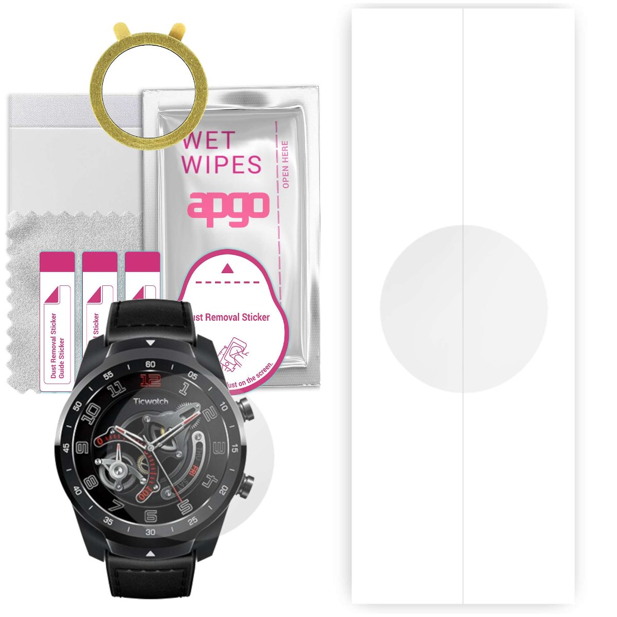 1x Folia hydrożelowa do Mobvoi Mobvoi TicWatch Pro - apgo Smartwatch Hydrogel Protection Ochrona na ekran smartwatcha