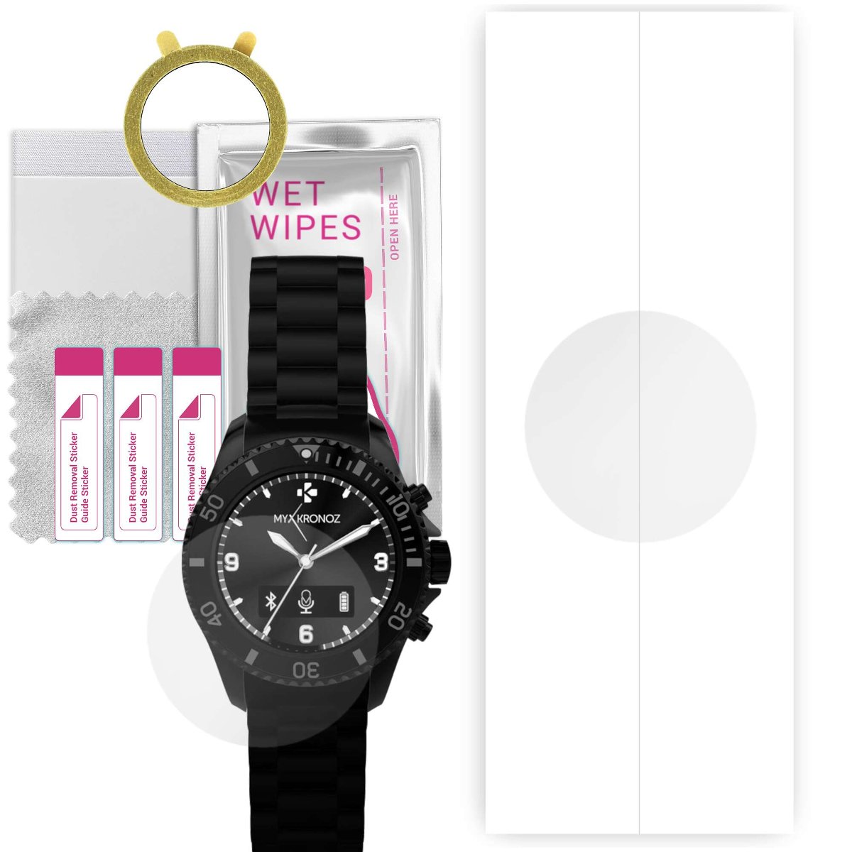 1x Folia hydrożelowa do MyKronoz Zeclock - apgo Smartwatch Hydrogel Protection Ochrona na ekran smartwatcha