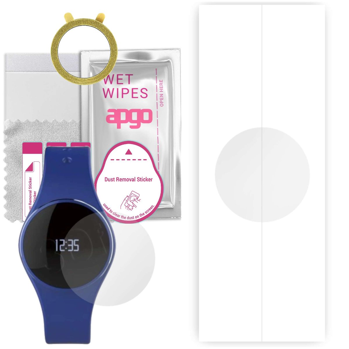 1x Folia hydrożelowa do MyKronoz ZeCircle - apgo Smartwatch Hydrogel Protection Ochrona na ekran smartwatcha