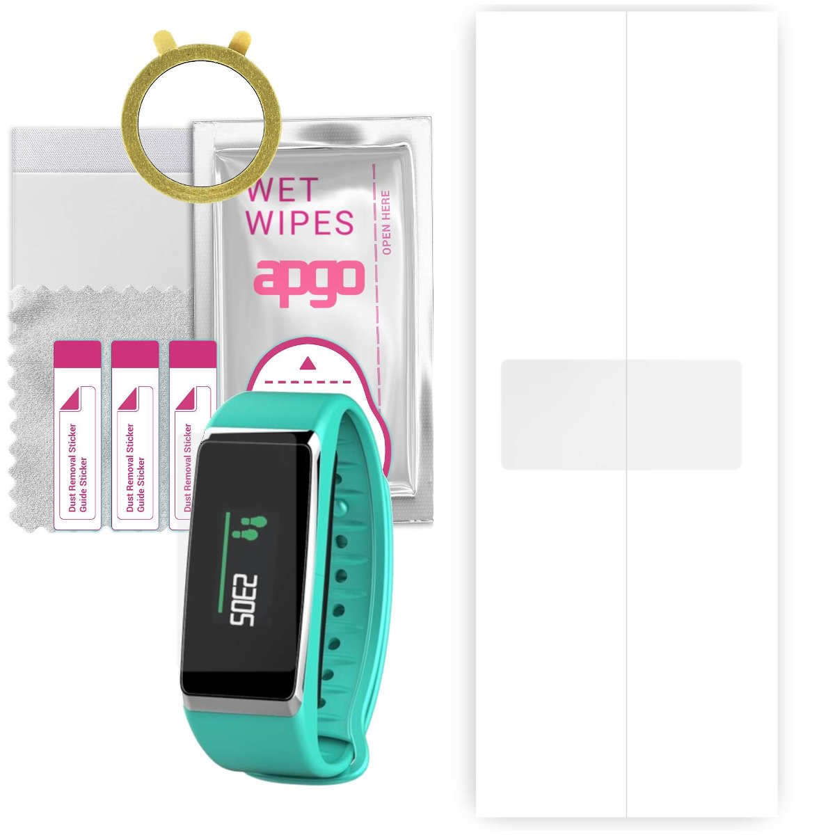 1x Folia hydrożelowa do MyKronoz ZeFit 2 Pulse - apgo Smartwatch Hydrogel Protection Ochrona na ekran smartwatcha