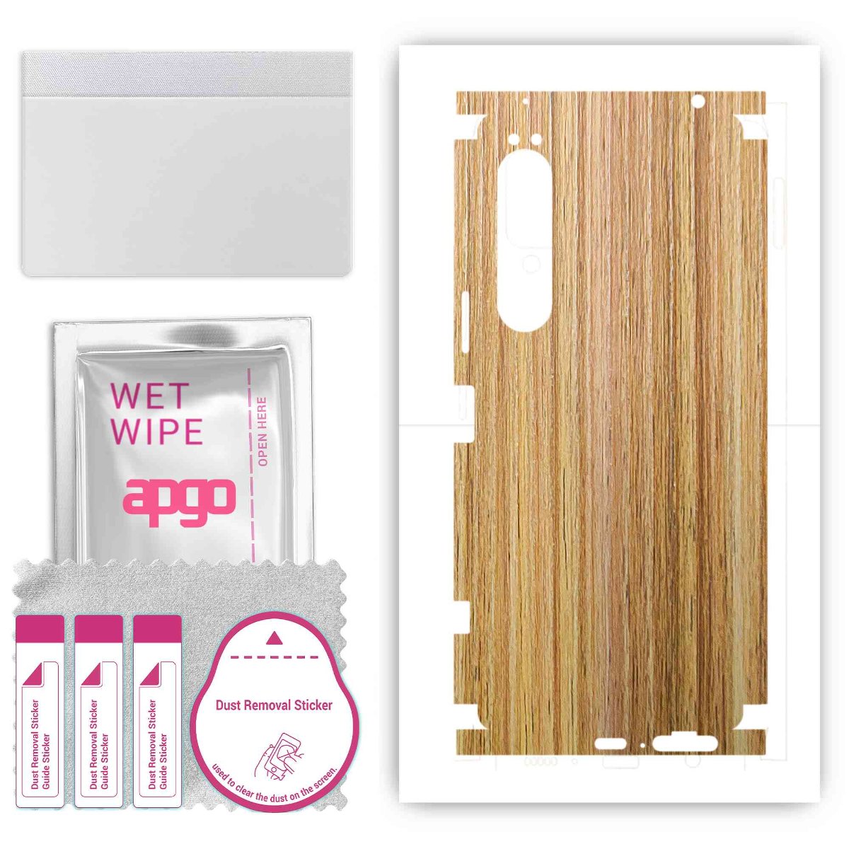 Folia naklejka skórka strukturalna na TYŁ+BOKI do Sony Xperia 1 IV -  Drewno Dąb Miodowy - apgo SKINS