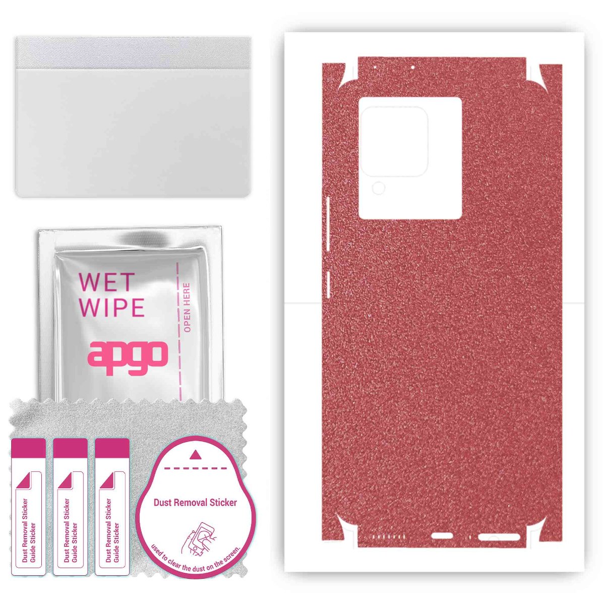 Folia naklejka skórka strukturalna na TYŁ+BOKI do Vivo iQOO Neo6 -  Różowy Pastel Matowy Chropowaty Baranek - apgo SKINS