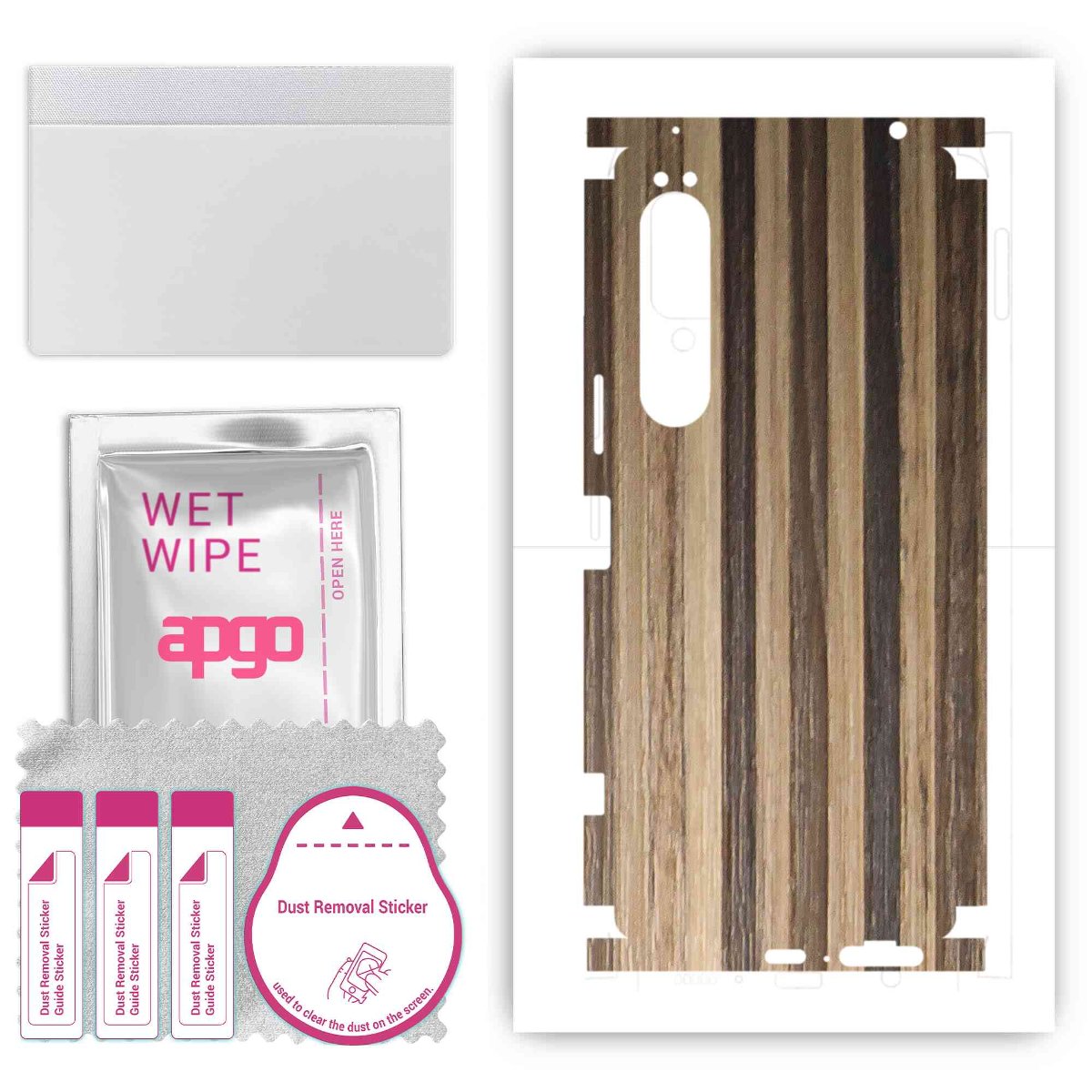 Folia naklejka skórka strukturalna na TYŁ+BOKI do Sony Xperia 1 IV -  Drewno Paski Mix - apgo SKINS