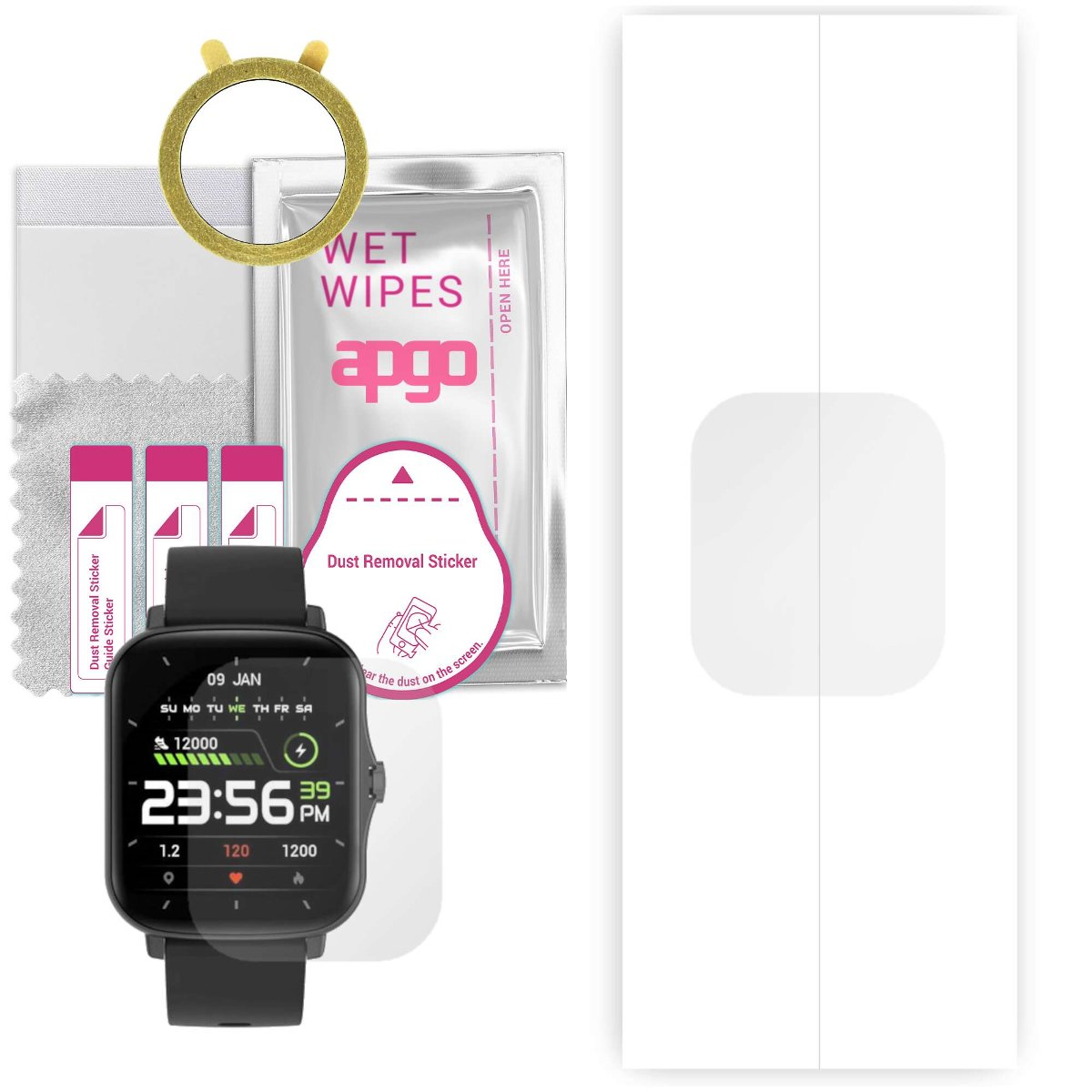 1x Folia hydrożelowa do Colmi P8 Plus GT - apgo Smartwatch Hydrogel Protection Ochrona na ekran smartwatcha