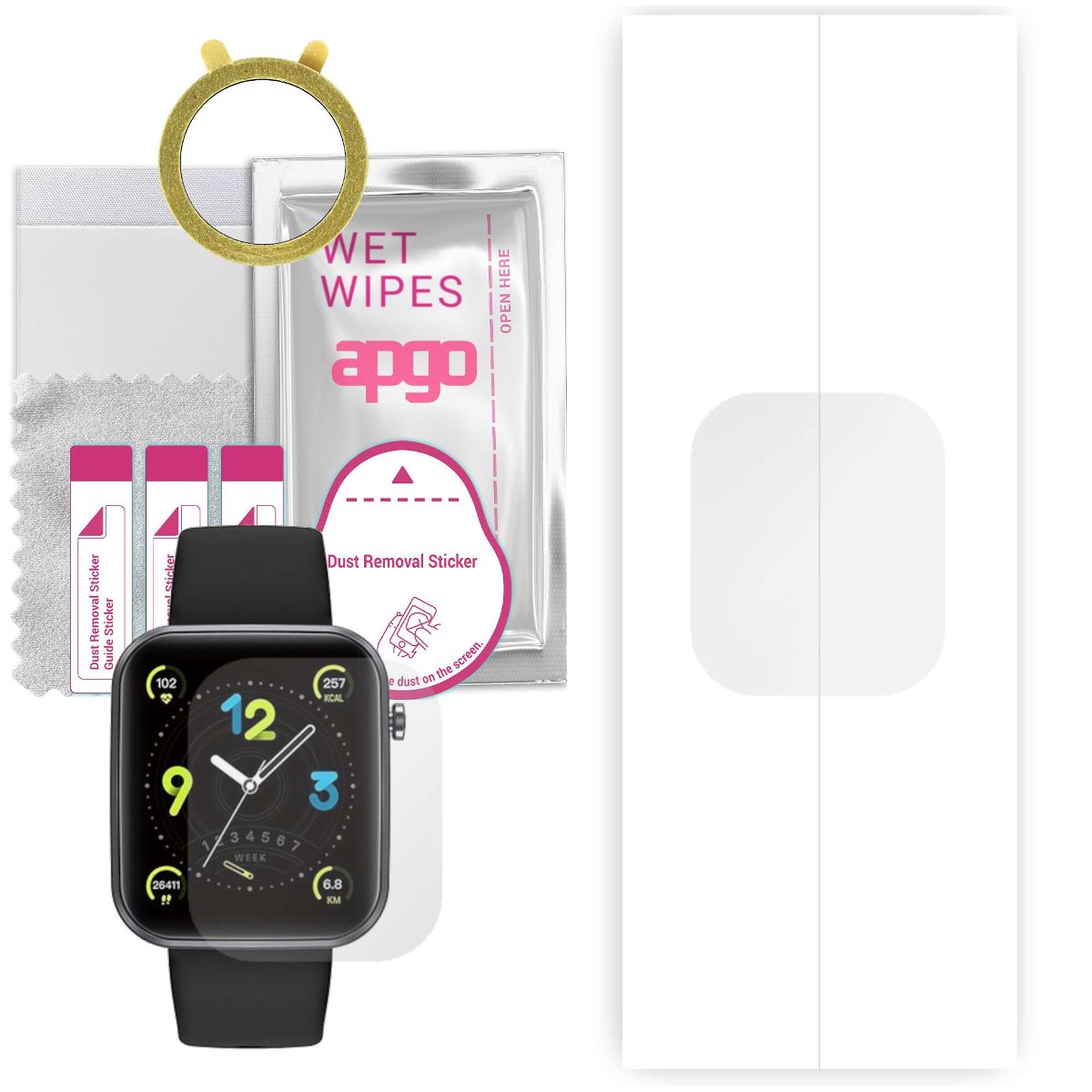 1x Folia hydrożelowa do Colmi P15 - apgo Smartwatch Hydrogel Protection Ochrona na ekran smartwatcha
