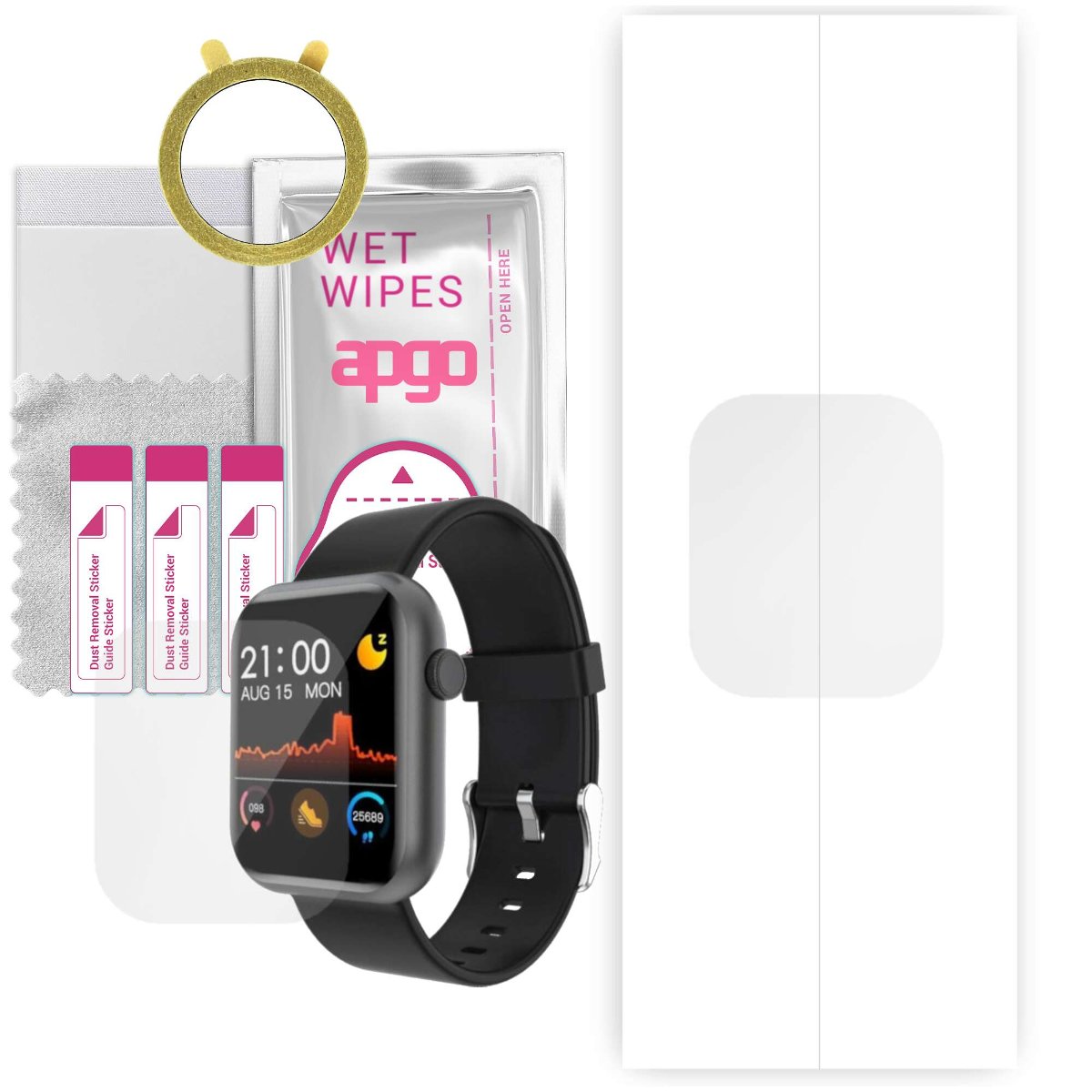 1x Folia hydrożelowa do Colmi P9 - apgo Smartwatch Hydrogel Protection Ochrona na ekran smartwatcha