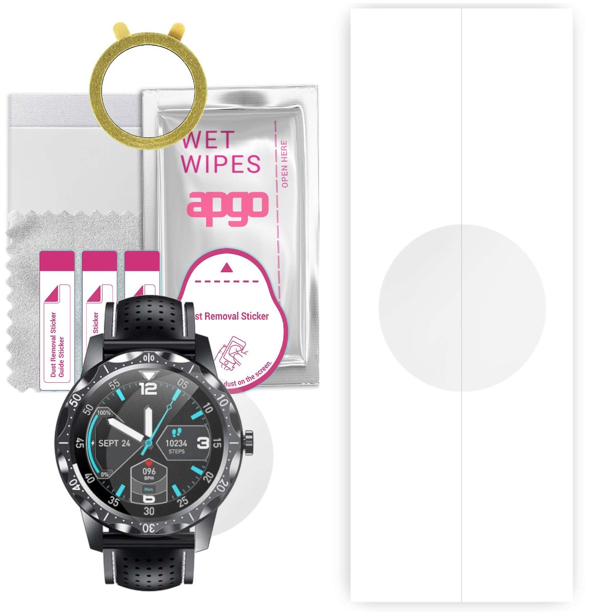 1x Folia hydrożelowa do Colmi SKY1 Plus - apgo Smartwatch Hydrogel Protection Ochrona na ekran smartwatcha