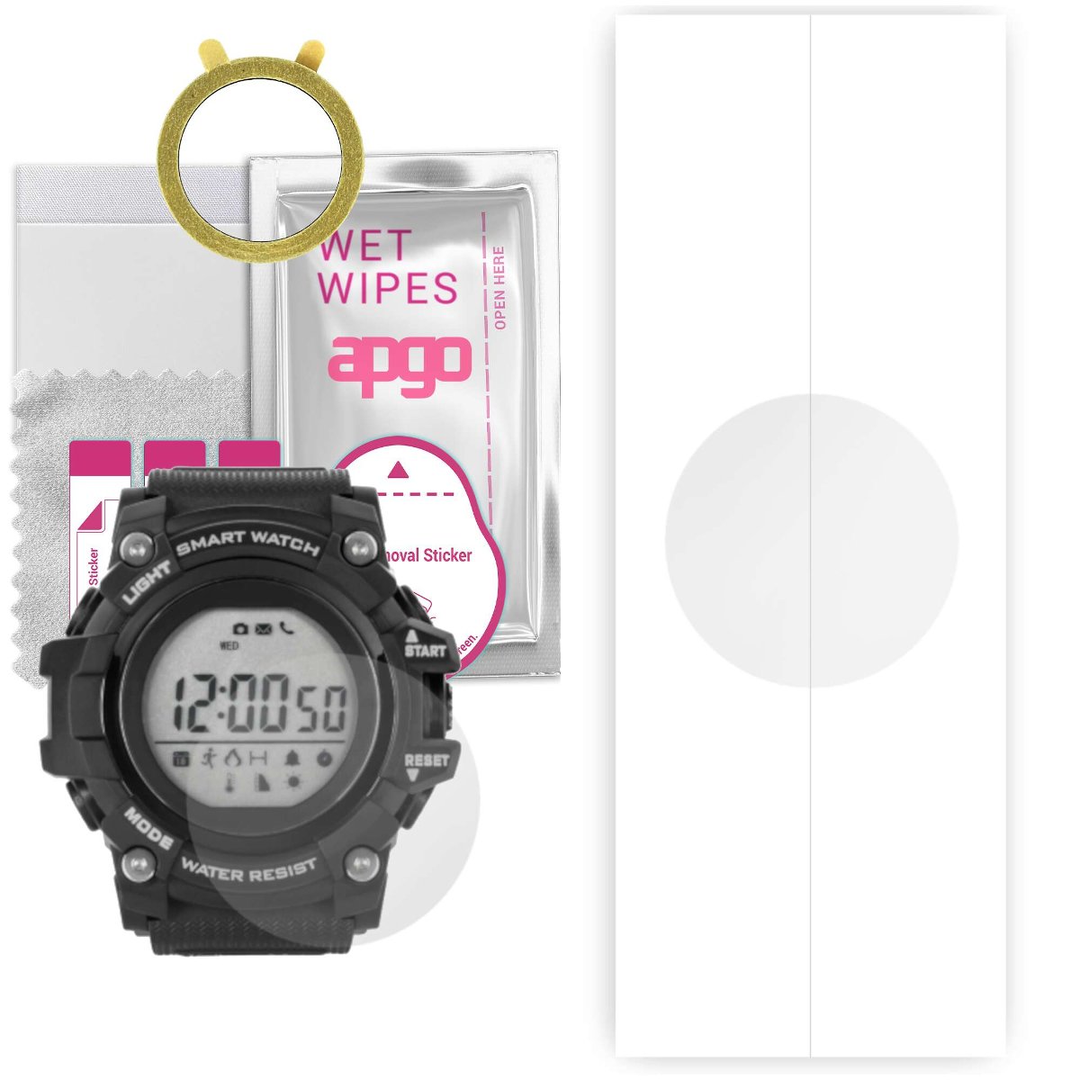 1x Folia hydrożelowa do Kruger&Matz Style Activity 300 - apgo Smartwatch Hydrogel Protection Ochrona na ekran smartwatcha