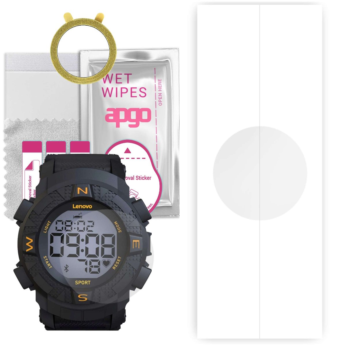 1x Folia hydrożelowa do Lenovo HX07 Ego - apgo Smartwatch Hydrogel Protection Ochrona na ekran smartwatcha