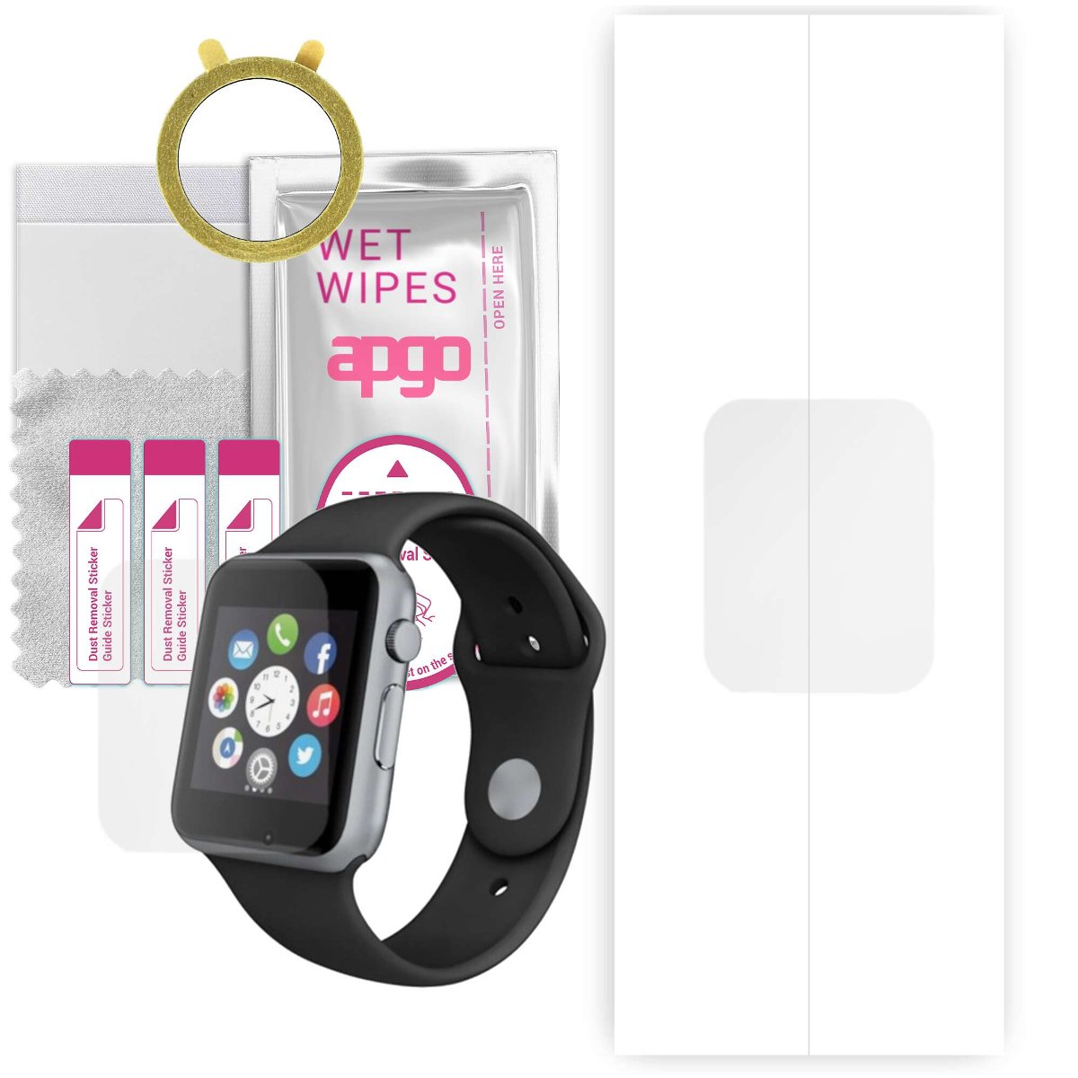 1x Folia hydrożelowa do Manta MA428 - apgo Smartwatch Hydrogel Protection Ochrona na ekran smartwatcha