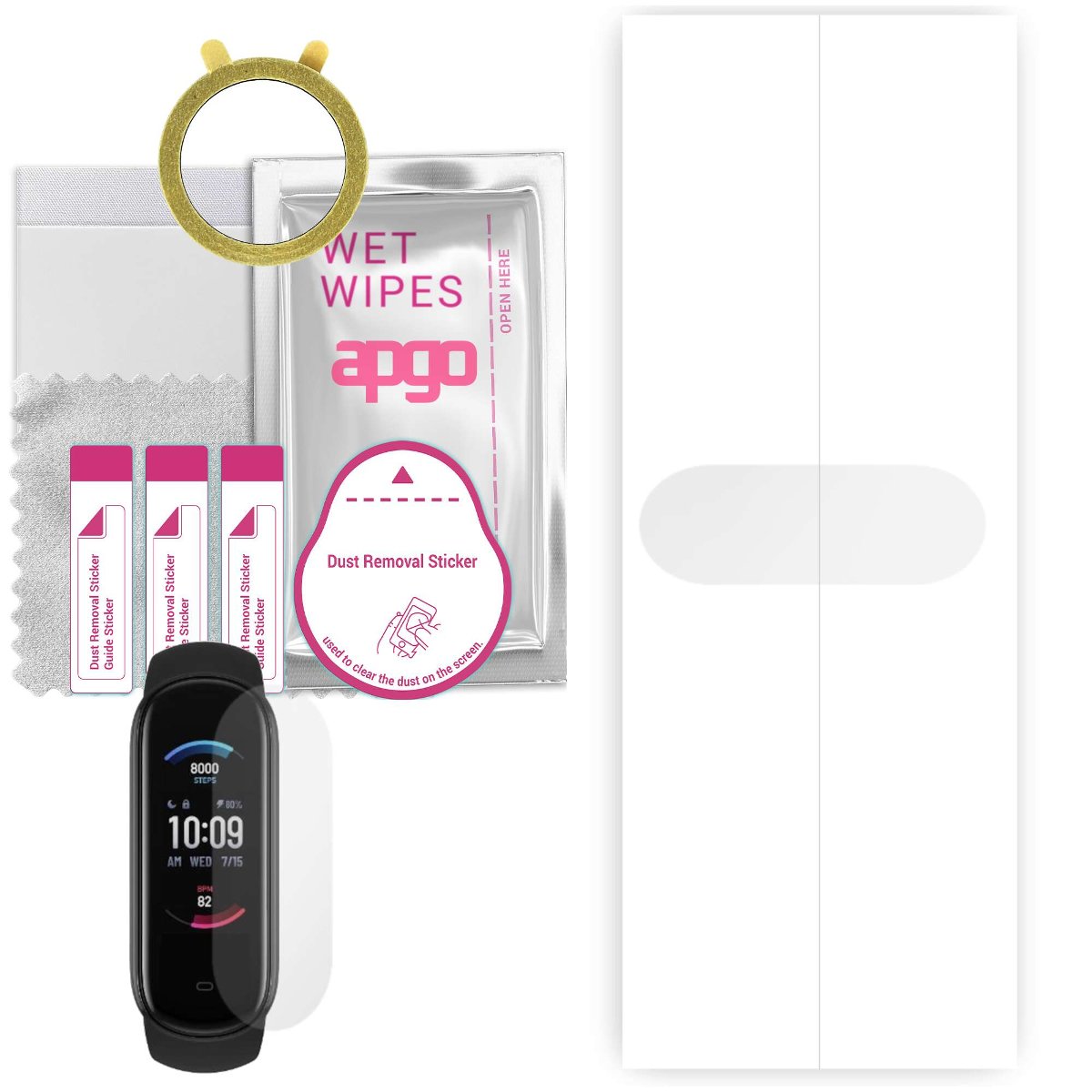 1x Folia hydrożelowa do Amazfit Band 5 - apgo Smartwatch Hydrogel Protection Ochrona na ekran smartwatcha