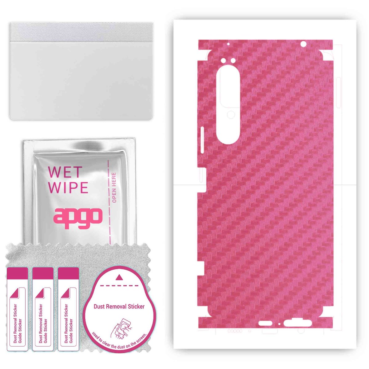 Folia naklejka skórka strukturalna na TYŁ+BOKI do Sony Xperia 1 IV -  Carbon Różowy - apgo SKINS