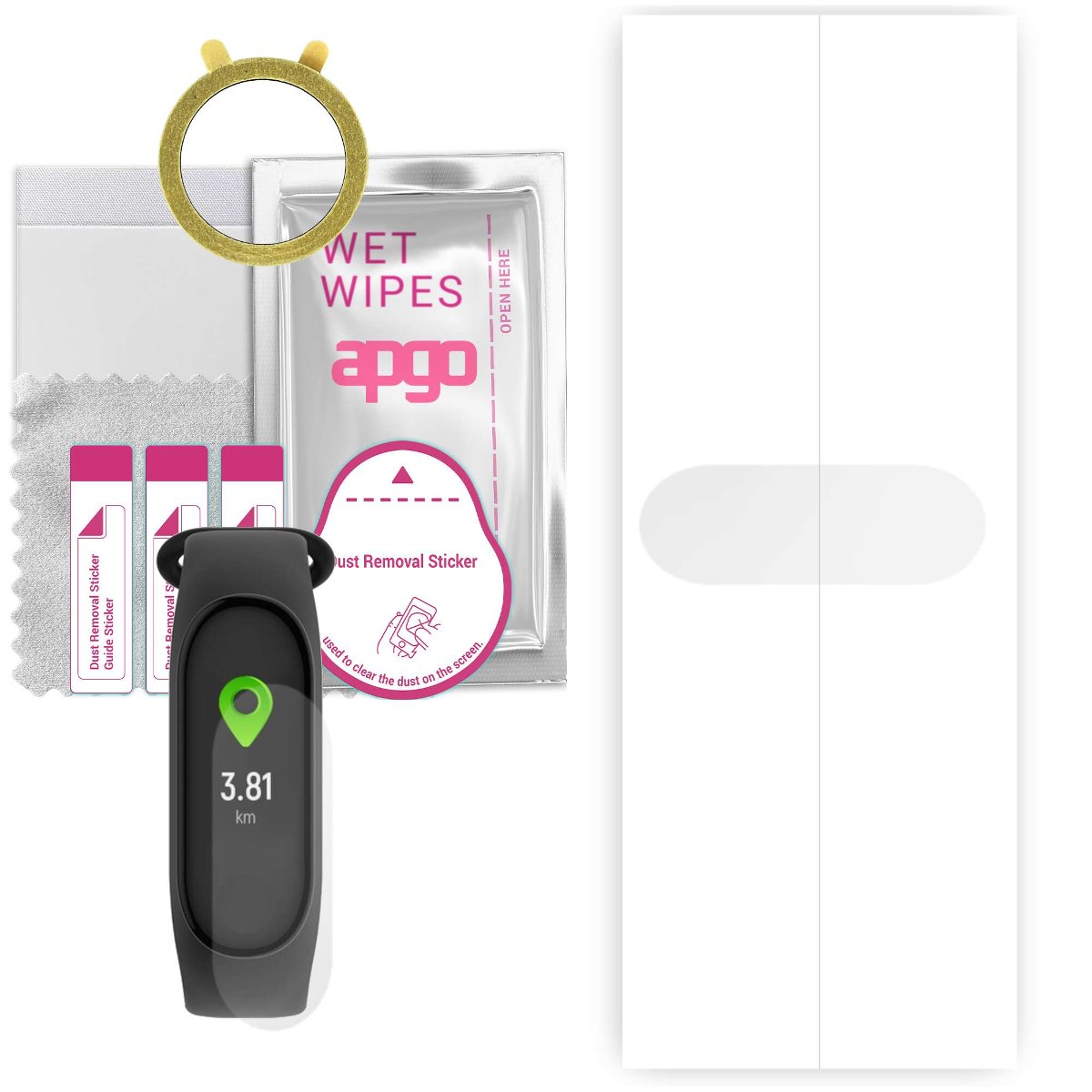 1x Folia hydrożelowa do Forever Fitband SB-50 - apgo Smartwatch Hydrogel Protection Ochrona na ekran smartwatcha