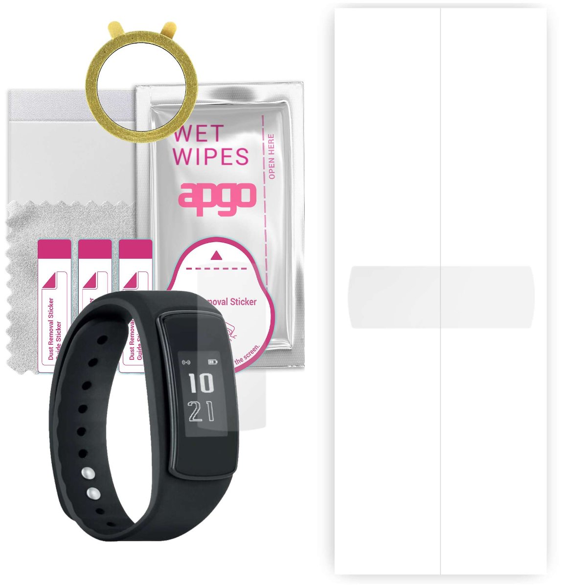 1x Folia hydrożelowa do Forever SB-400 - apgo Smartwatch Hydrogel Protection Ochrona na ekran smartwatcha