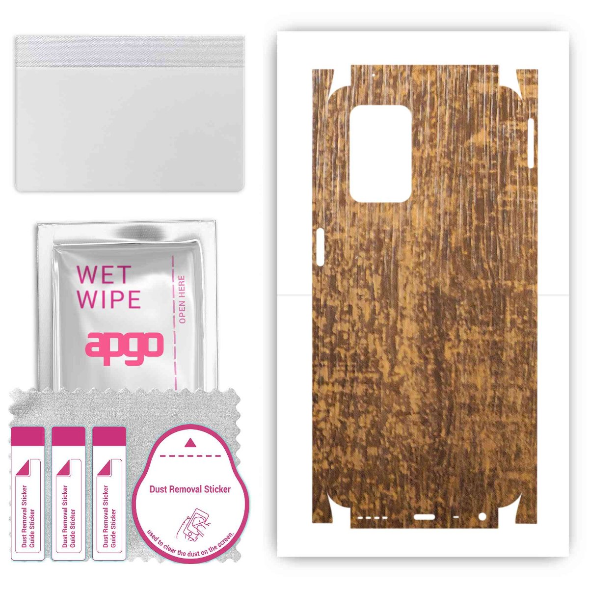 Folia naklejka skórka strukturalna na TYŁ+BOKI do Realme 8s 5G -  Drewno Dąb Stary - apgo SKINS