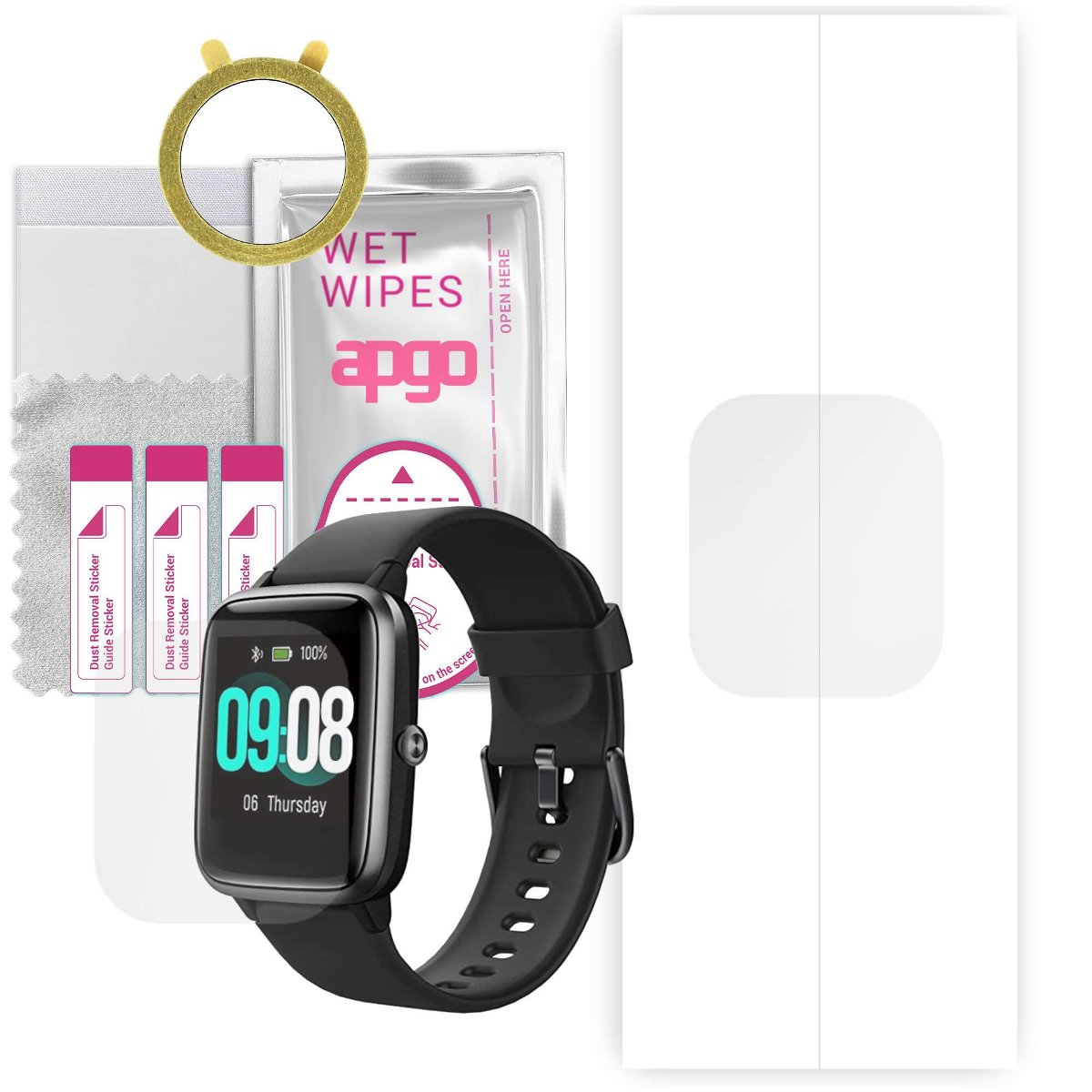 1x Folia hydrożelowa do Fitpolo H205L - apgo Smartwatch Hydrogel Protection Ochrona na ekran smartwatcha