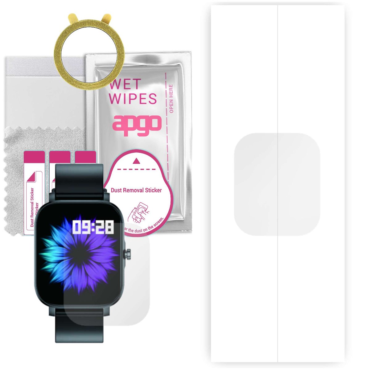 1x Folia hydrożelowa do GcBig TS29  - apgo Smartwatch Hydrogel Protection Ochrona na ekran smartwatcha